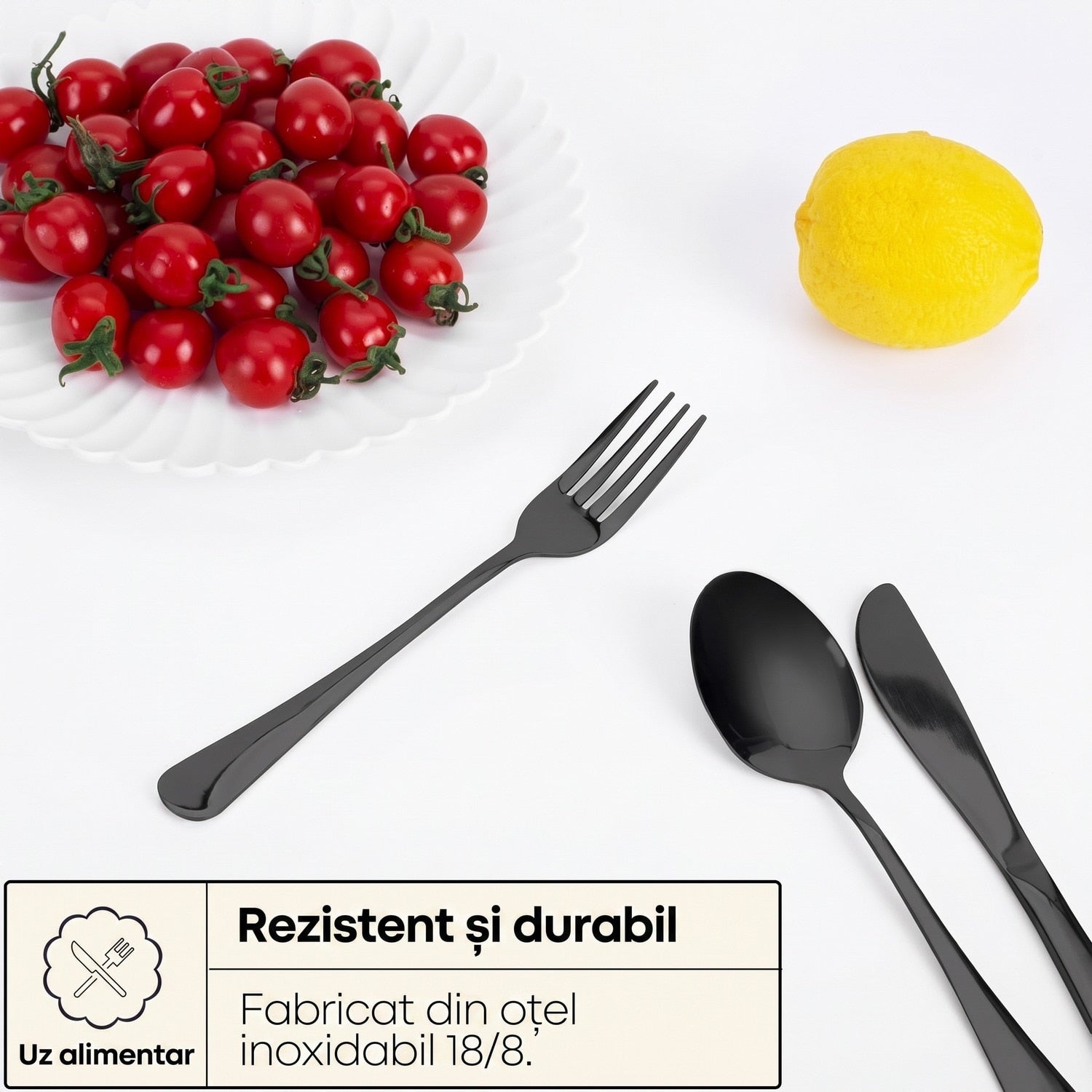 Set tacamuri de calatorie NextWave®, portabile si reutilizabile, fara zgomot la transport, cutit, furculita, lingura si – imaginea 2