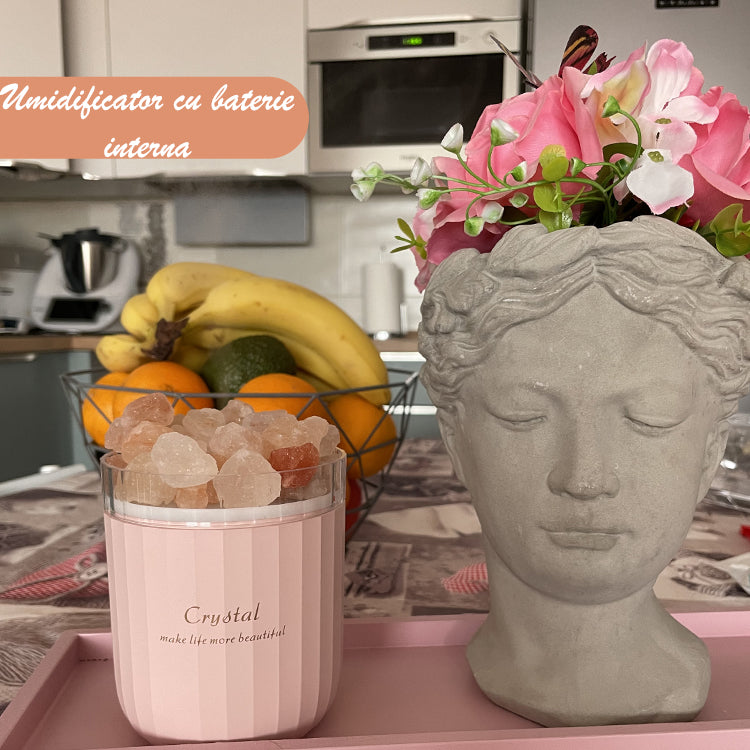 Umidificator de aer Ultrasonic NextWave®, cu difuzor aromaterapie, pietre din sare de Himalaya, Baterie reincarcabila – imaginea 2