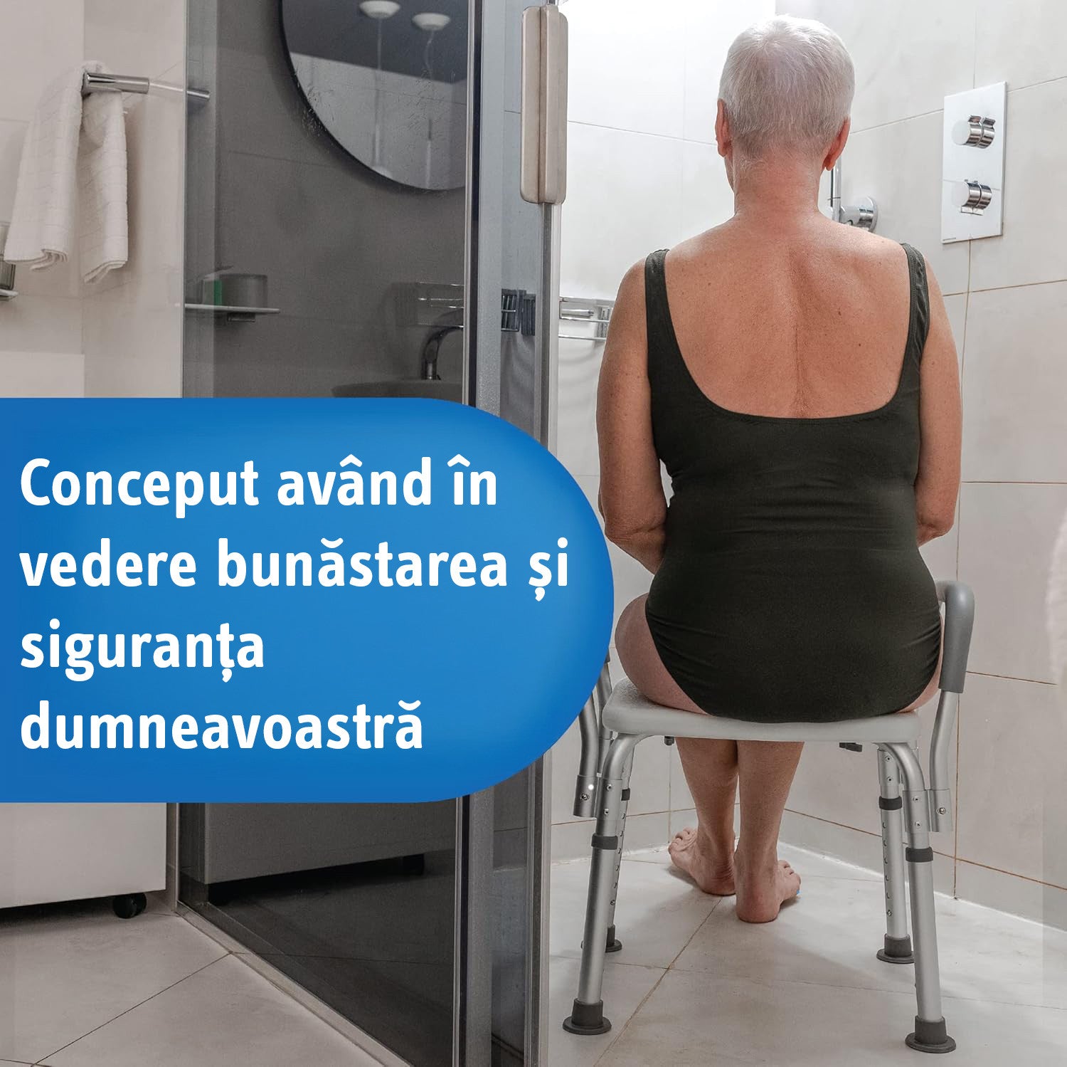 Scaun de dus si cada NextWave® cu spatar si brate captusite, inaltime reglabila 41–53 cm, suport greutate 160 kg, cadru din – imaginea 2