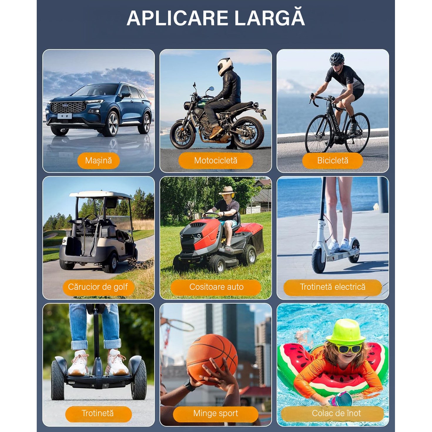 Compresor auto portabil NextWave, 150 PSI, 34 L/min, alimentare duala, Negru Metalic, 4,4x19,5x6,2 cm – imaginea 2