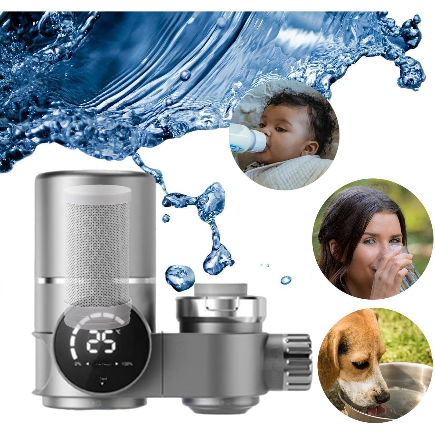 Set 2 cartuse de schimb NextWave® pentru filtru de apa de robinet, 8 etape de filtrare, carbon activ, capacitate 3000 – imaginea 2