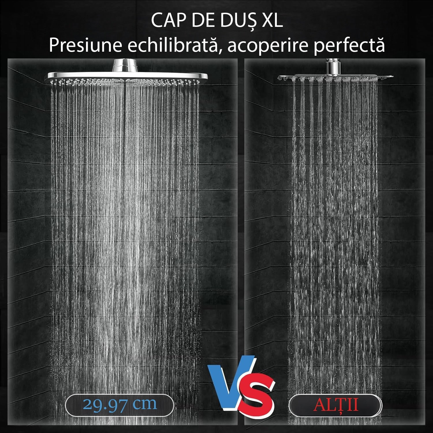 Set Cap De Dus Tip Ploaie NextWave®️, multiple moduri de curgere a apei, Para dus mobila, Duza de silicon, Presiune inalta – imaginea 2