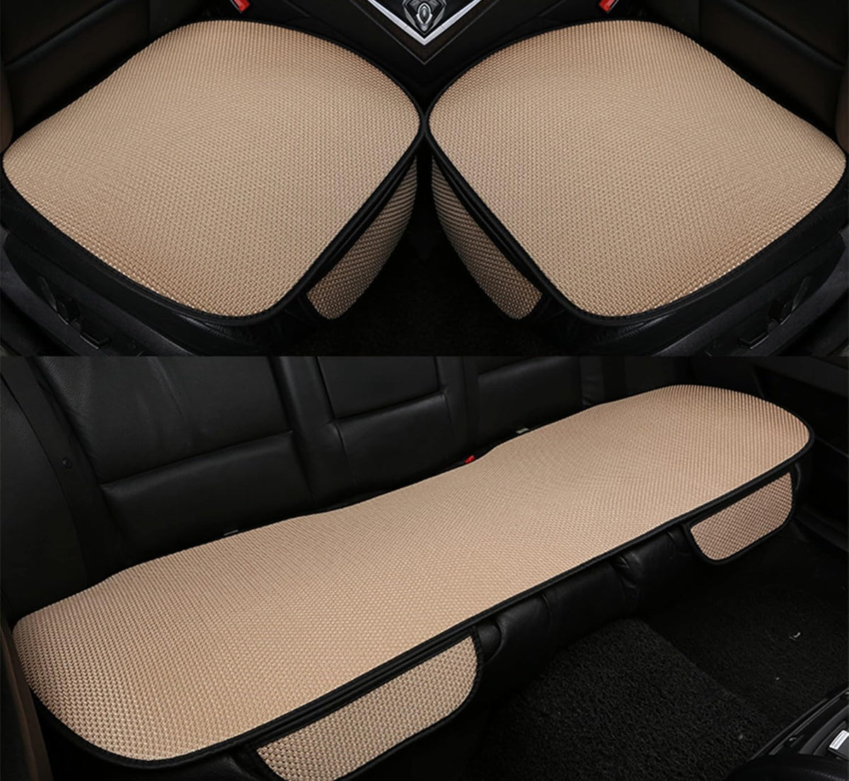 Set 3 huse pentru scaune auto NextWave®️, protecție împotriva petelor și uzurii, confort sporit, buzunare practice de – imaginea 2