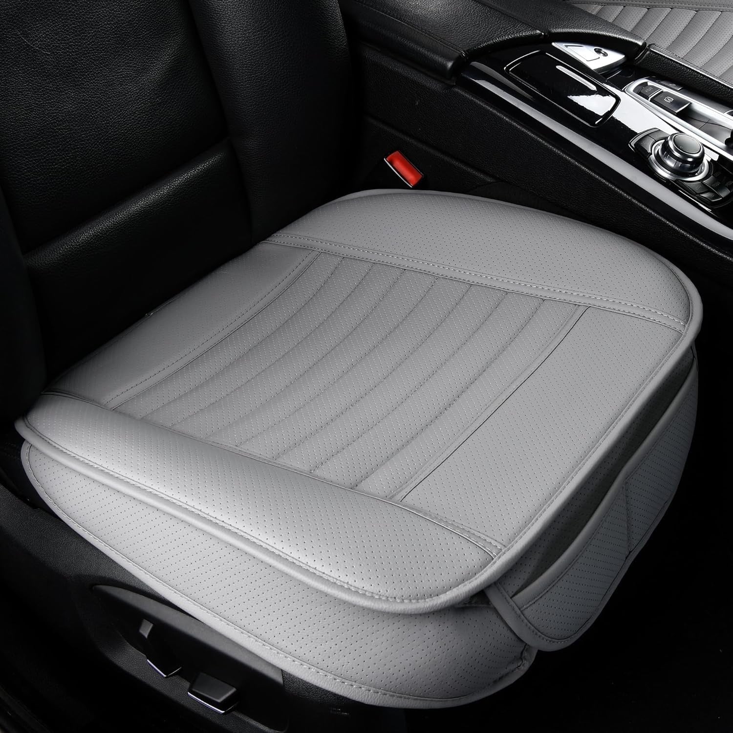 Husa scaun auto NextWave®️, universala, 53 x 53 cm, ofera protectie pentru sezut scaun fata, piele PU, anti-alunecare – imaginea 2
