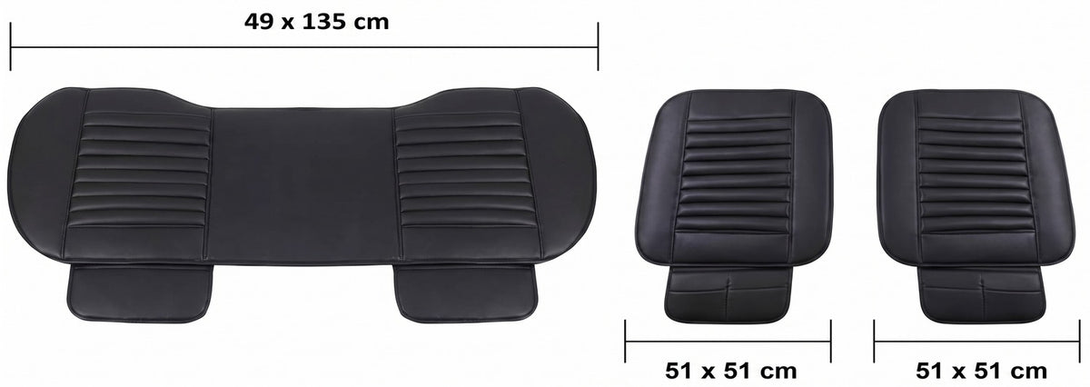 Set 2 Huse scaun auto fata universala si 1 husa bancheta NextWave®️, ofera protectie pentru sezut scaune fata si bancheta – imaginea 2