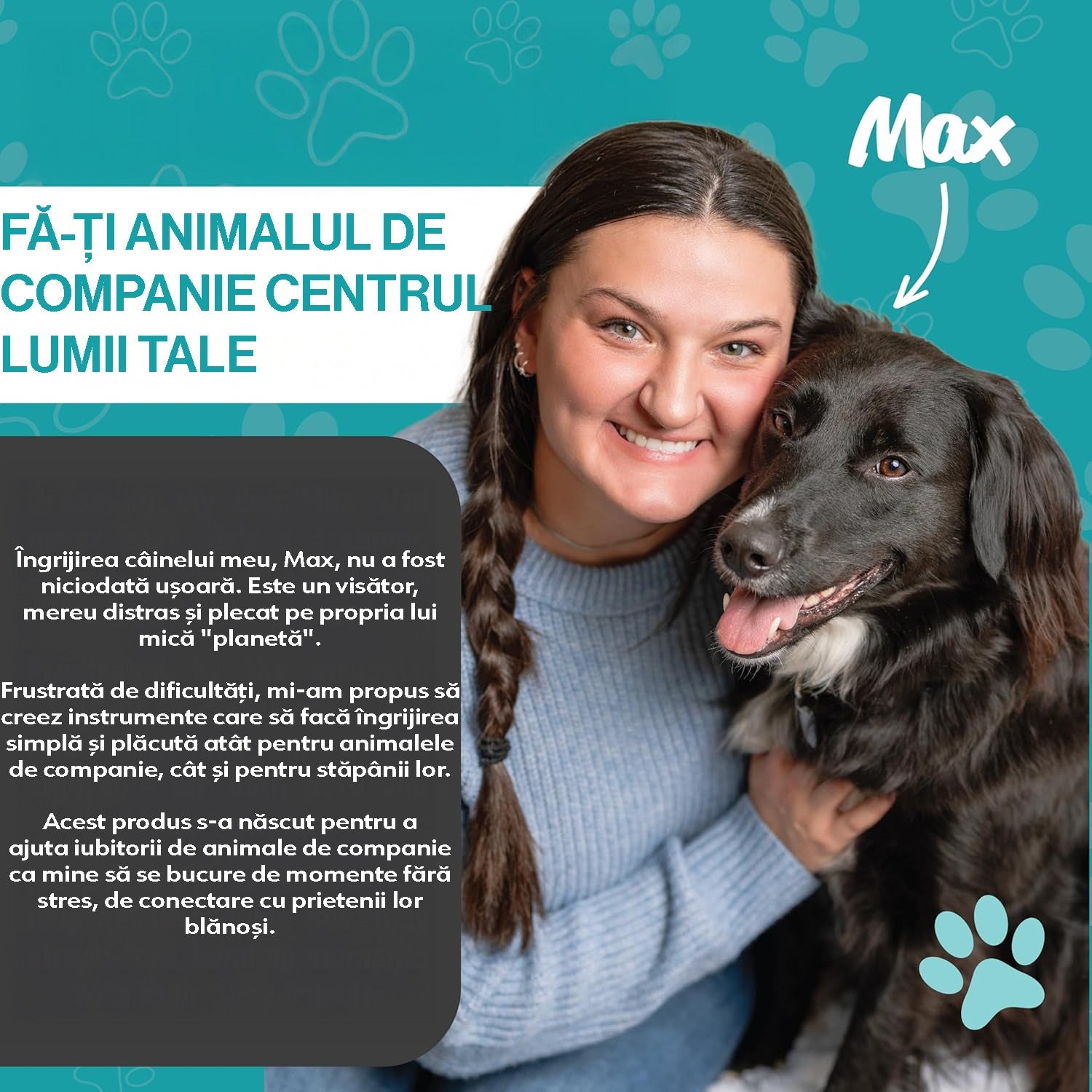 Perie profesionala NextWave® dubla pentru caini si pisici – reduce naparlirea cu pana la 95%, descurcare noduri si subtiere – imaginea 2