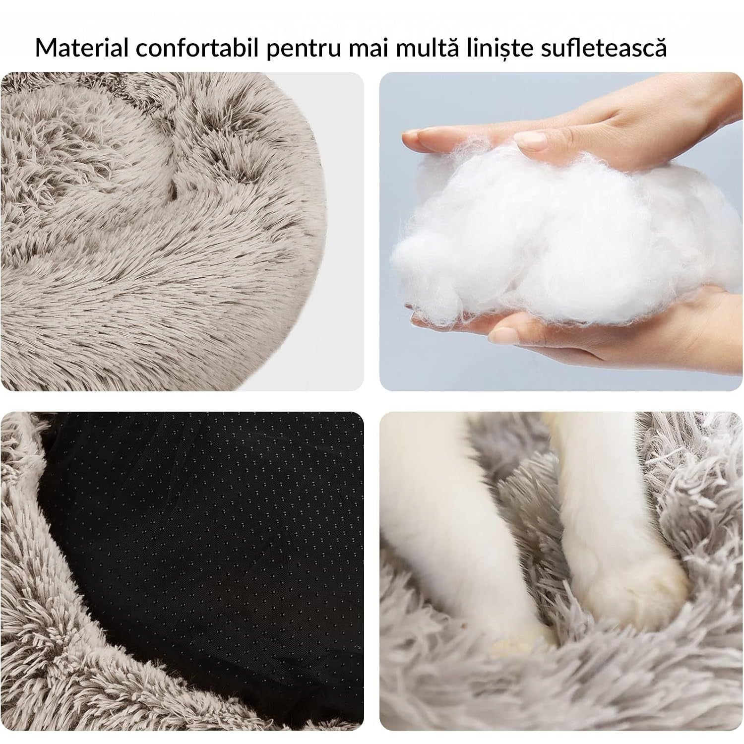 Pat Pentru Caini Sau Pisici NextWave®, pentru animale de companie, Rotund, Antiderapant, Confortabil Si Usor De Curatat – imaginea 2
