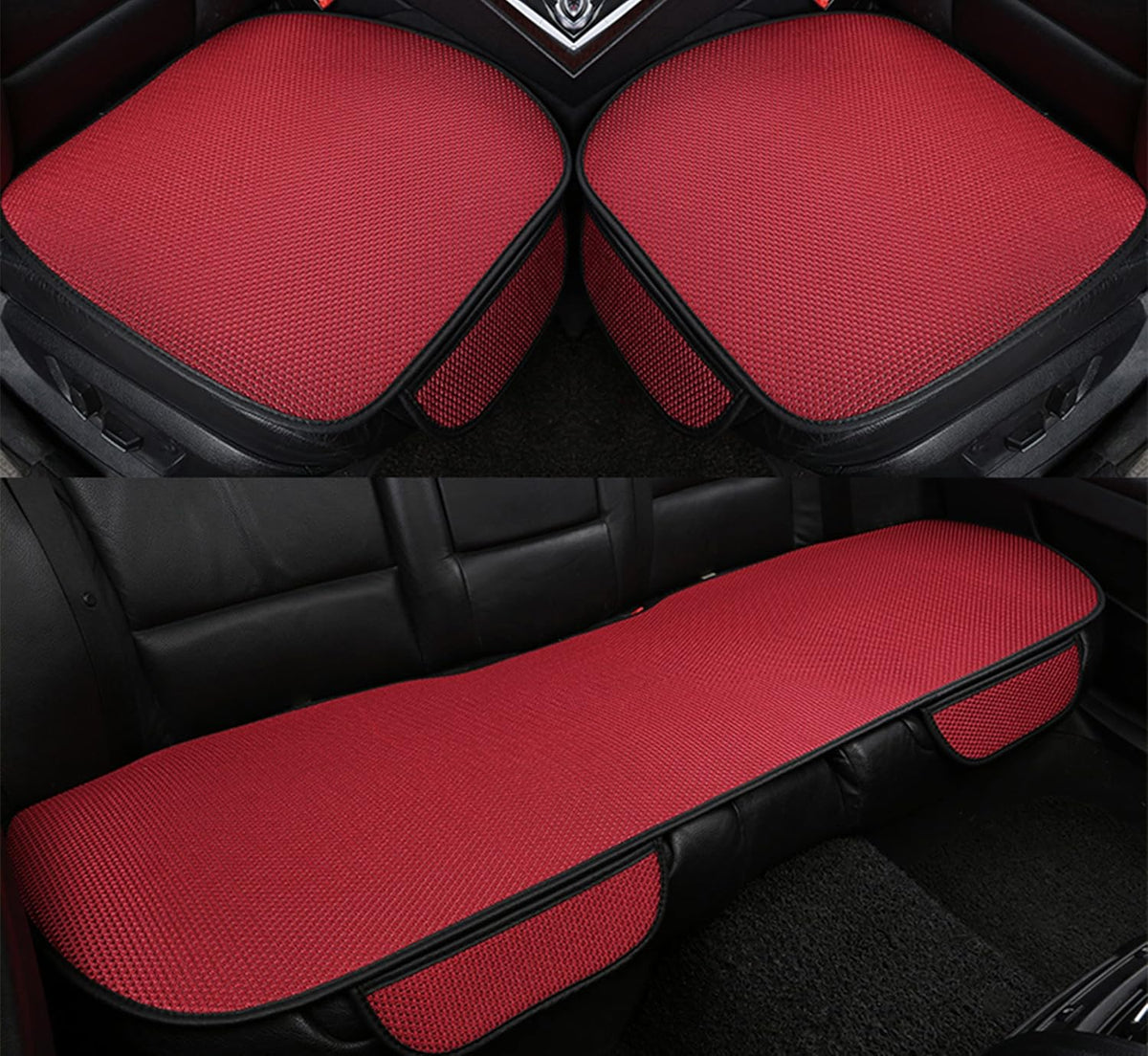 Set 3 huse pentru scaune auto NextWave®️, protecție la pete și uzură, confort ridicat, buzunare frontale, montare rapidă – imaginea 2