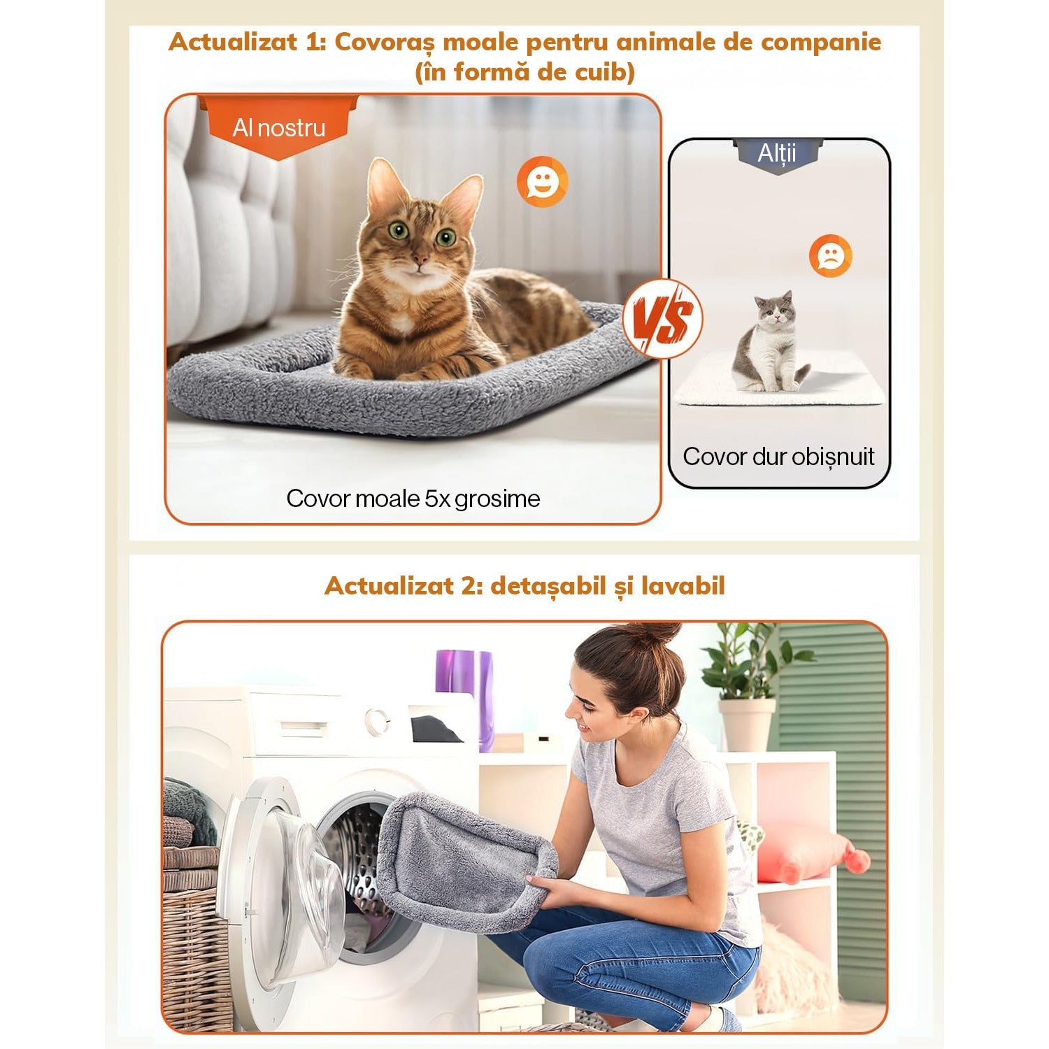 Geanta pentru transport animale mici NextWave®, pisica, caine, iepure, din panza, 45x35x33 cm, Baza rezistenta cu covoras – imaginea 2