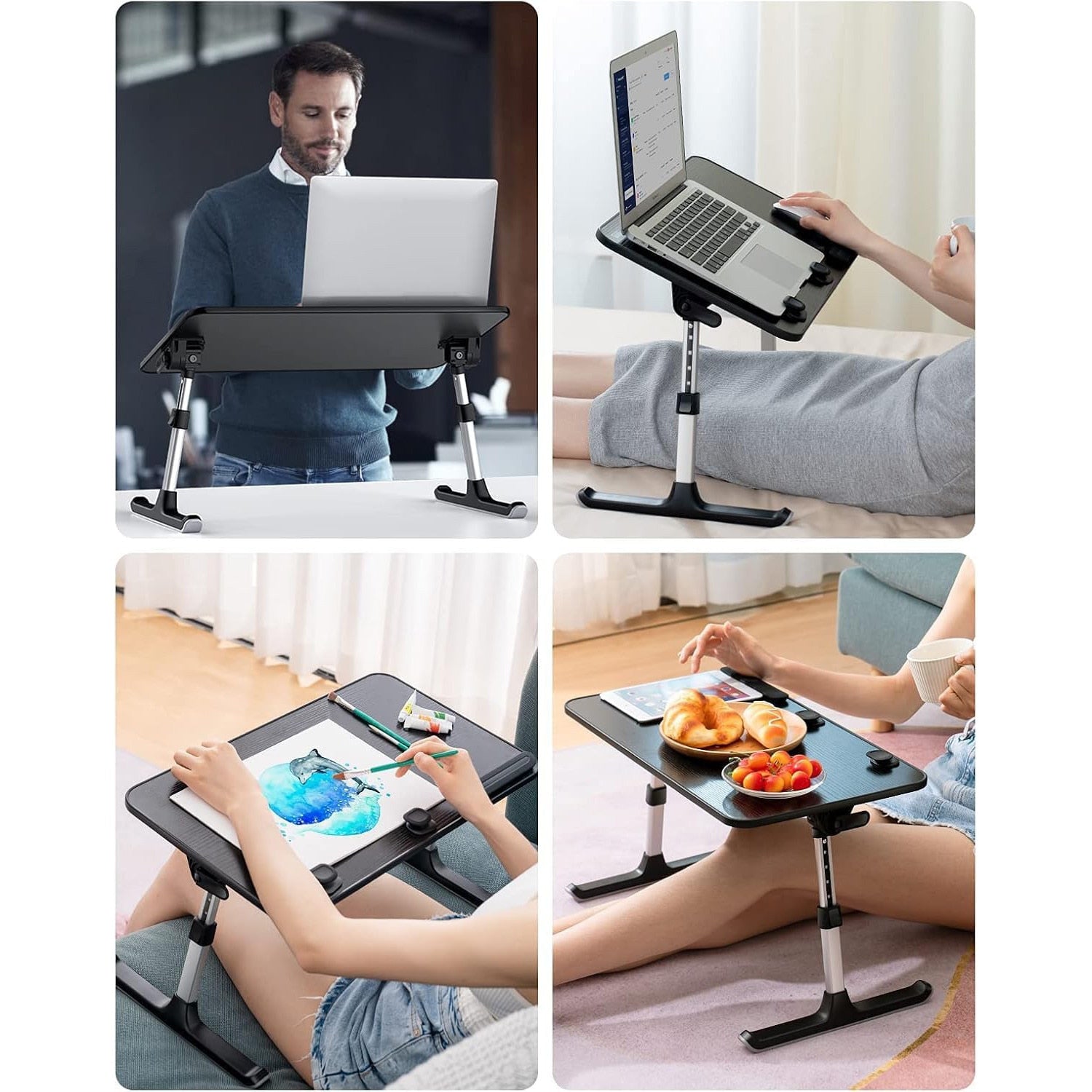 Masa pliabila pentru Laptop NextWave®️, pentru birou, pat sau canapea, 5 niveluri de inaltime si 4 unghiuri de inclinare – imaginea 2