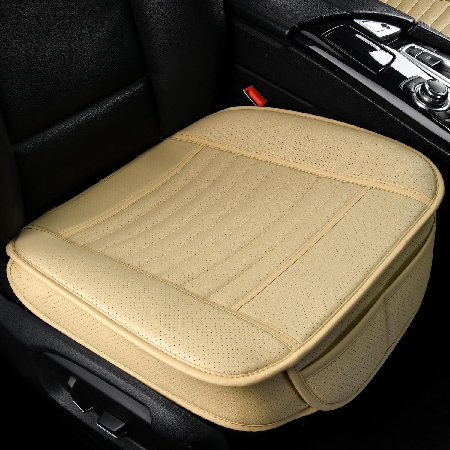 Husa scaun auto NextWave®️, universala, 53 x 53 cm, ofera protectie pentru sezut scaun fata, piele PU, anti-alunecare – imaginea 2