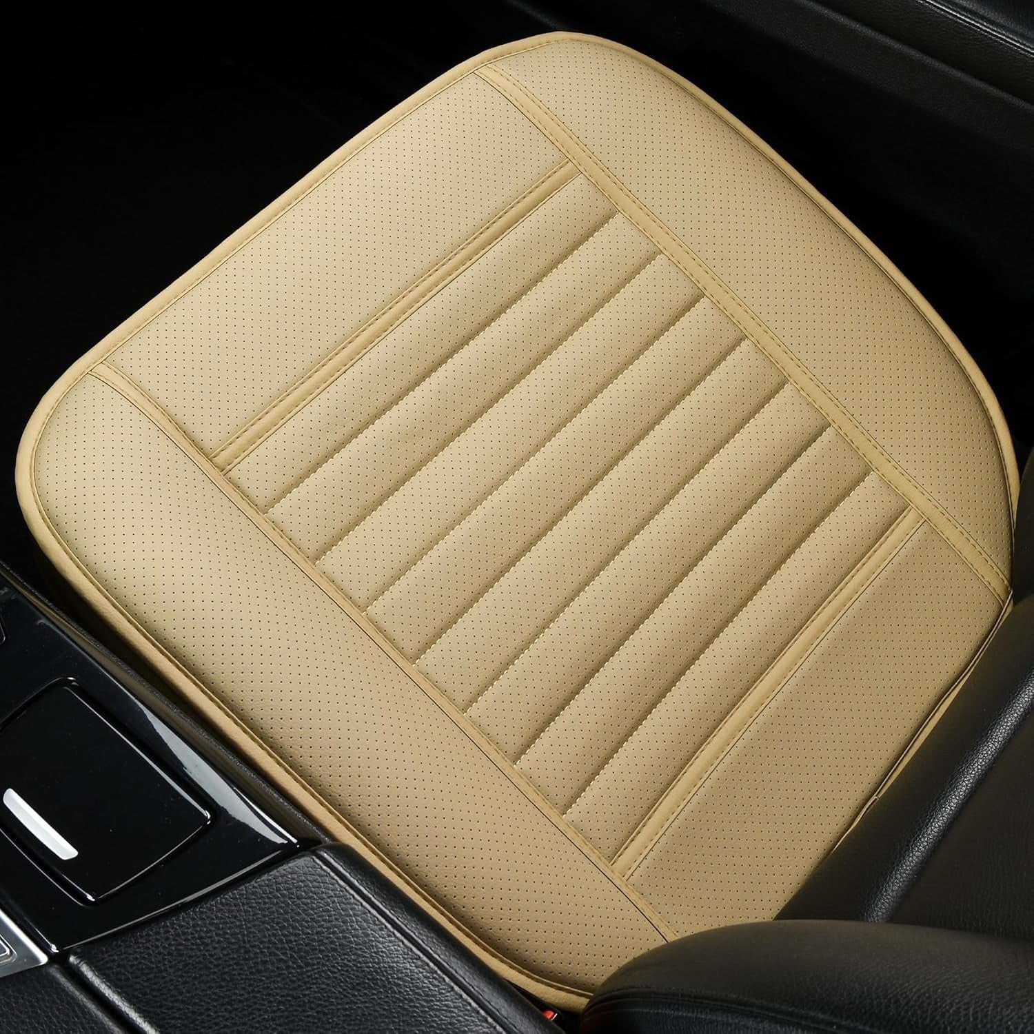 Husa scaun auto NextWave®️, universala, 53 x 53 cm, ofera protectie pentru sezut scaun fata, piele PU, anti-alunecare – imaginea 3
