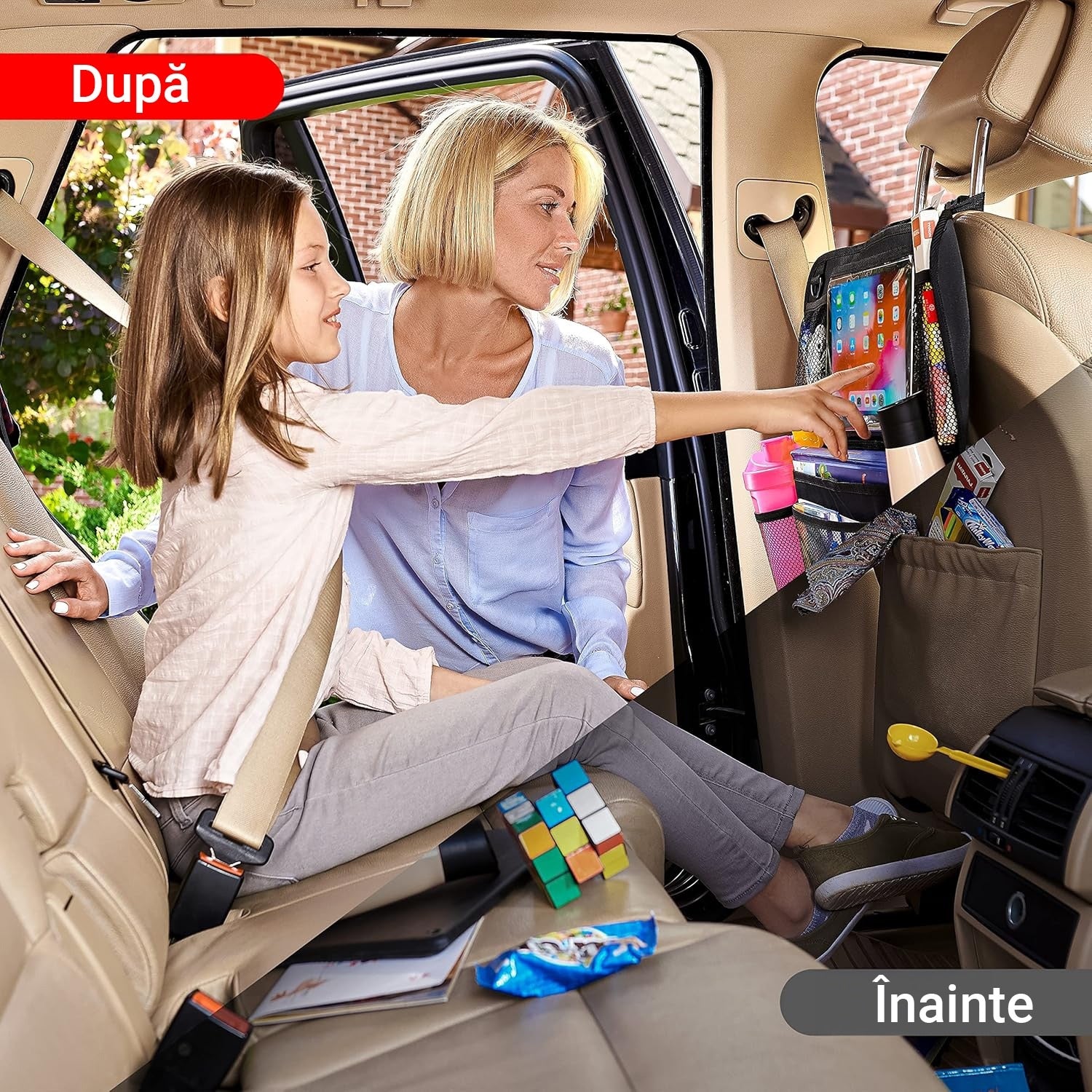 Huse Auto pentru spatarul scaunelor din fata NextWave®, Protectie spatar pentru masina, Organizator auto rezistent la Apa, 9 – imaginea 3