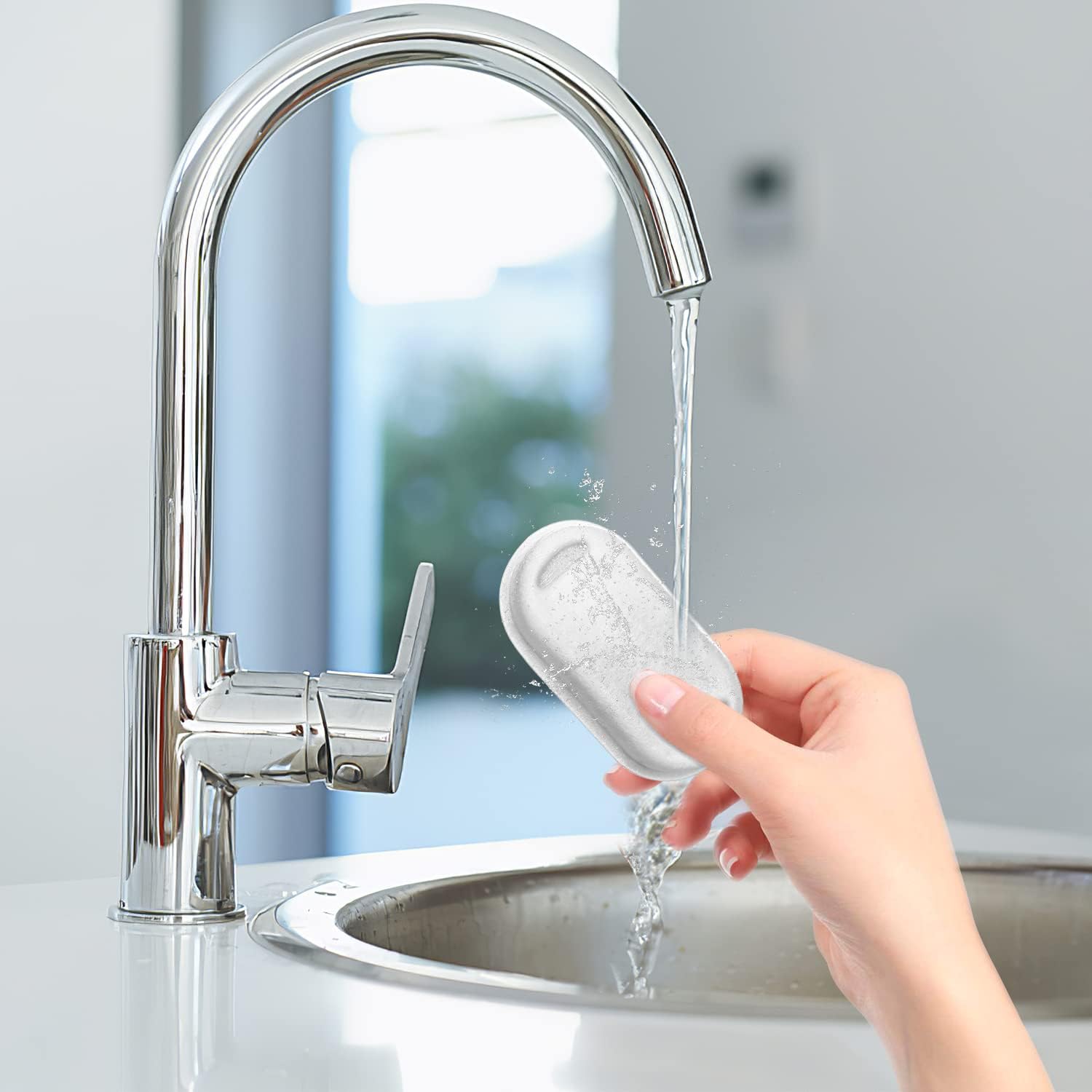 Set 4 filtre de rezerva pentru fantana pentru pisici si caini NextWave®️ dispenser de apa tip adapator, din Inox – imaginea 3