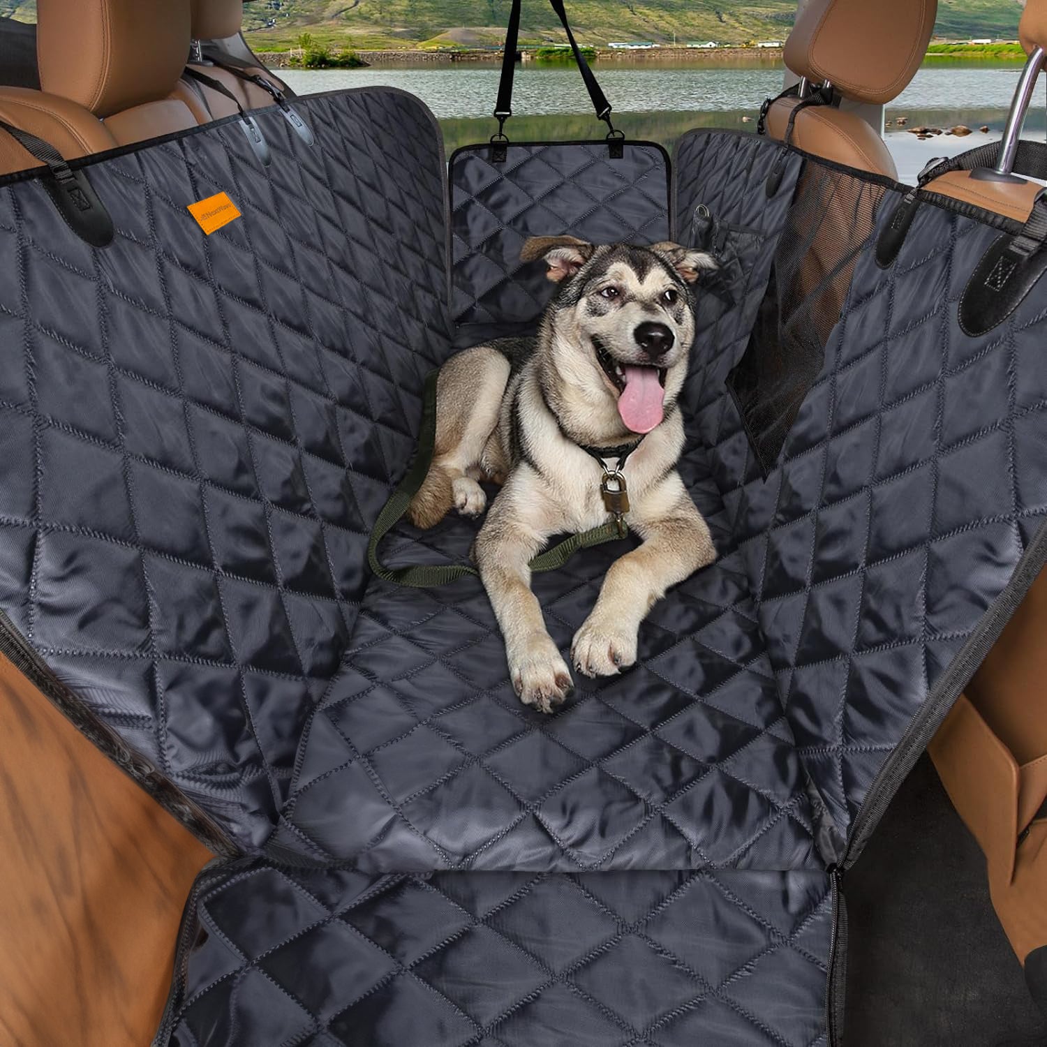 Husa scaune auto protectie si transport animale NextWave®️, pentru caini, pisici de toate taliile, ofera protectie 3-1 – imaginea 3