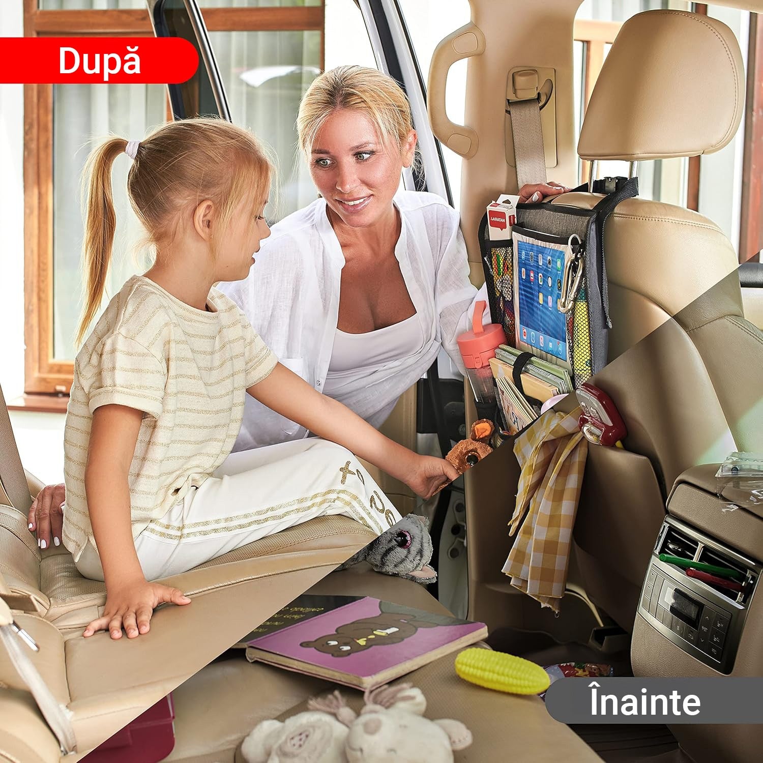 Huse Auto pentru spatarul scaunelor din fata NextWave®, Protectie spatar pentru masina, Organizator auto rezistent la Apa, 9 – imaginea 3