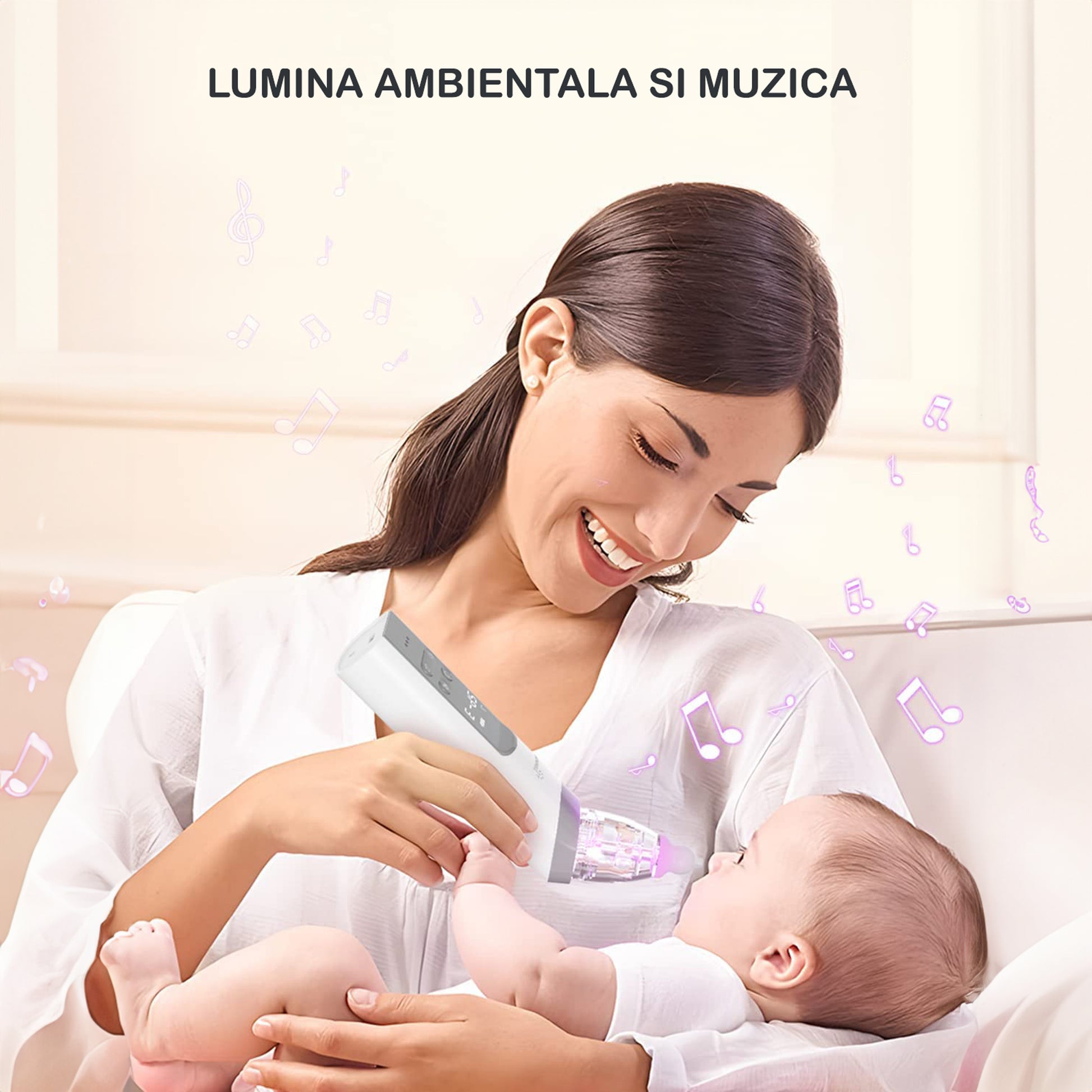Aspirator nazal electric NextWave™, pentru bebelusi si copii, silentios, Portabil, 3 Trepte de Aspirare, 3 Capete de – imaginea 3