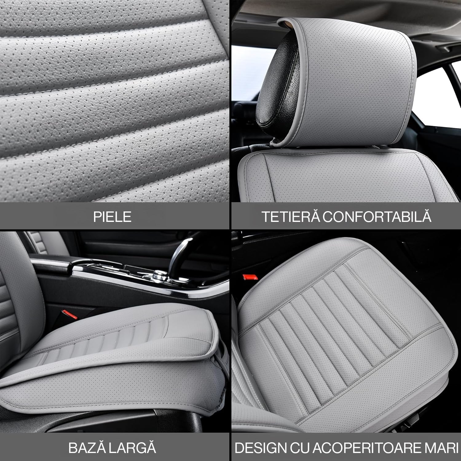 Set de 2 huse NextWave®️ pentru scaune auto, ofera protectie scaunelor din fata, universala, masina personala, taxi, ride – imaginea 3