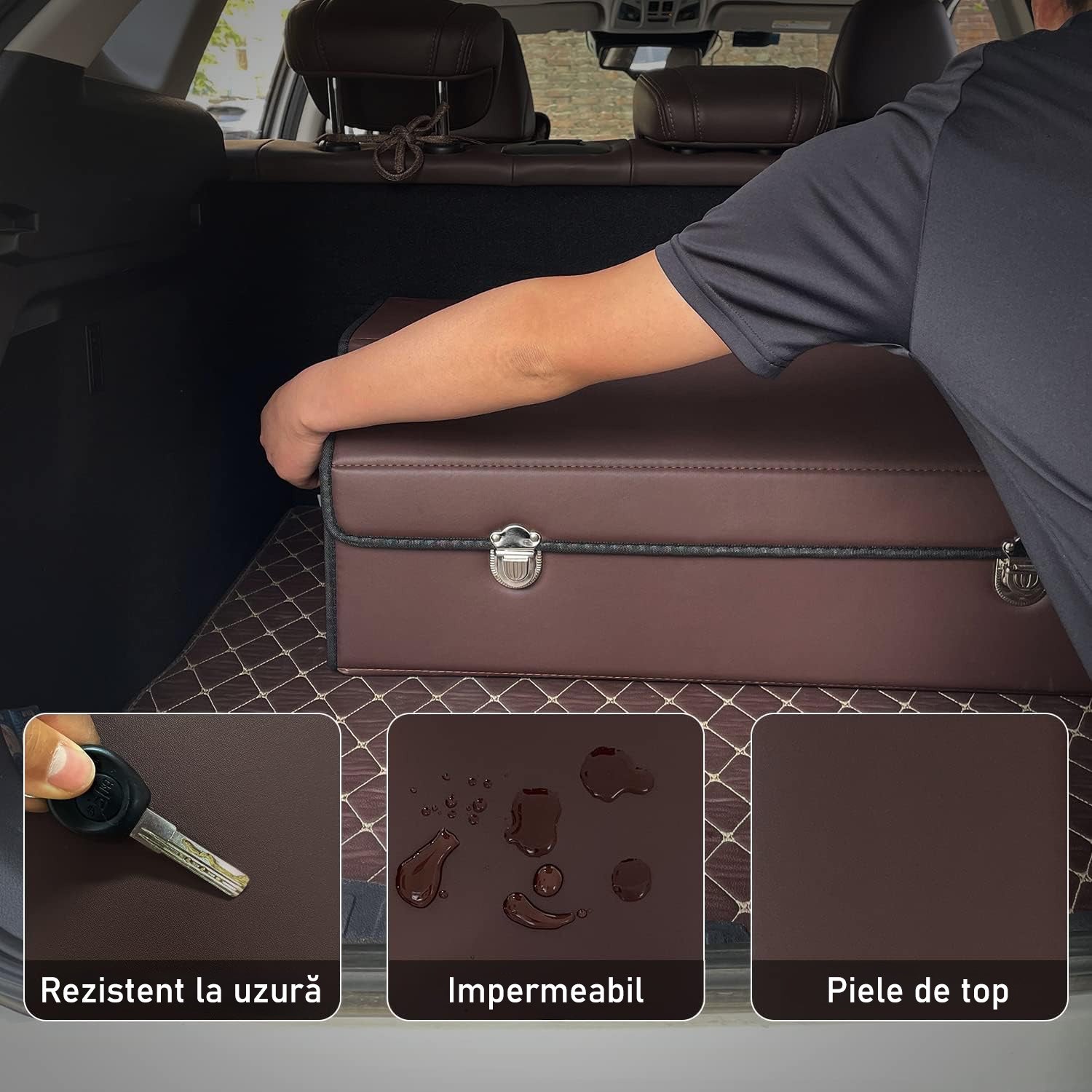 Organizator portbagaj auto Premium NextWave®️, Multifunctional, Pliabil, Rezistent, Manere Laterale, Prindere cu catarame, 3 – imaginea 3