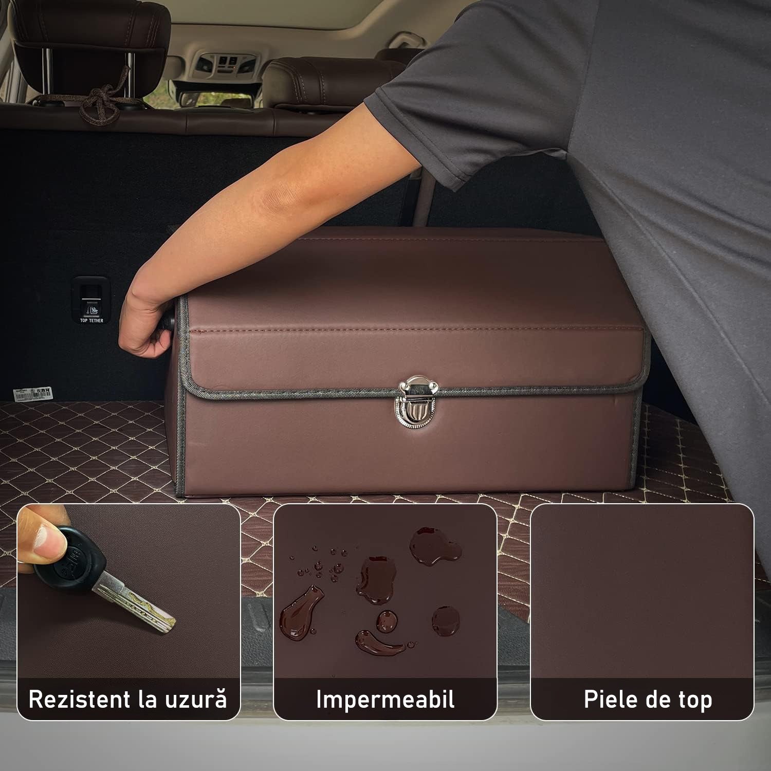 Organizator portbagaj auto Premium NextWave®️, Multifunctional, Pliabil, Rezistent, Manere Laterale, Prindere cu catarame, 2 – imaginea 3