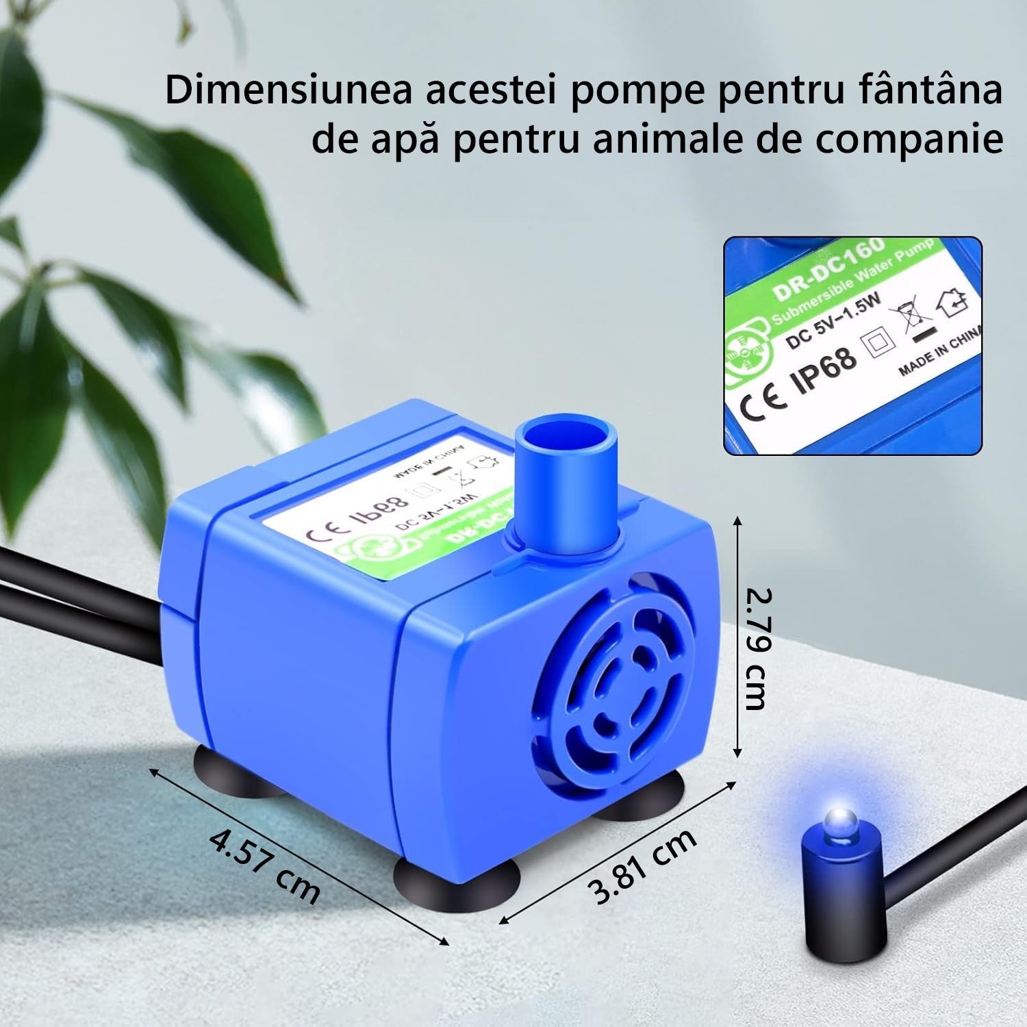 Pompa de apa pentru dispenser apa automat NextWave®, tip fantana pentru caini si pisici, compartibila cu fantana de plastic – imaginea 3