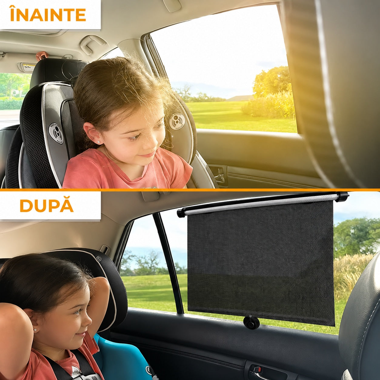 Set 2 parasolare auto retractabile NextWave®, pentru geamuri laterale, protectie impotriva razelor solare, reducerea – imaginea 3
