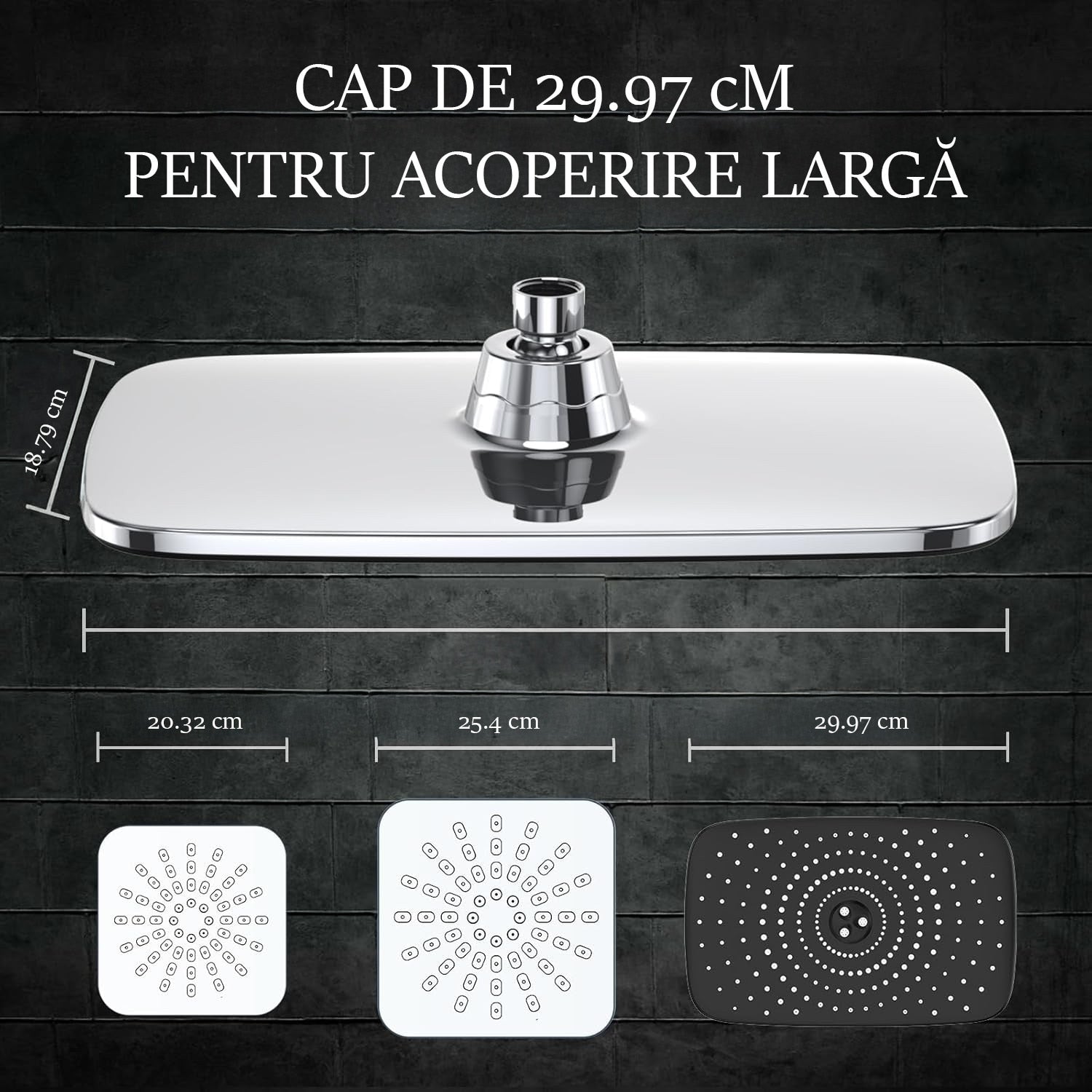 Set Cap De Dus Tip Ploaie NextWave®️, multiple moduri de curgere a apei, Para dus mobila, Duza de silicon, Presiune inalta – imaginea 3