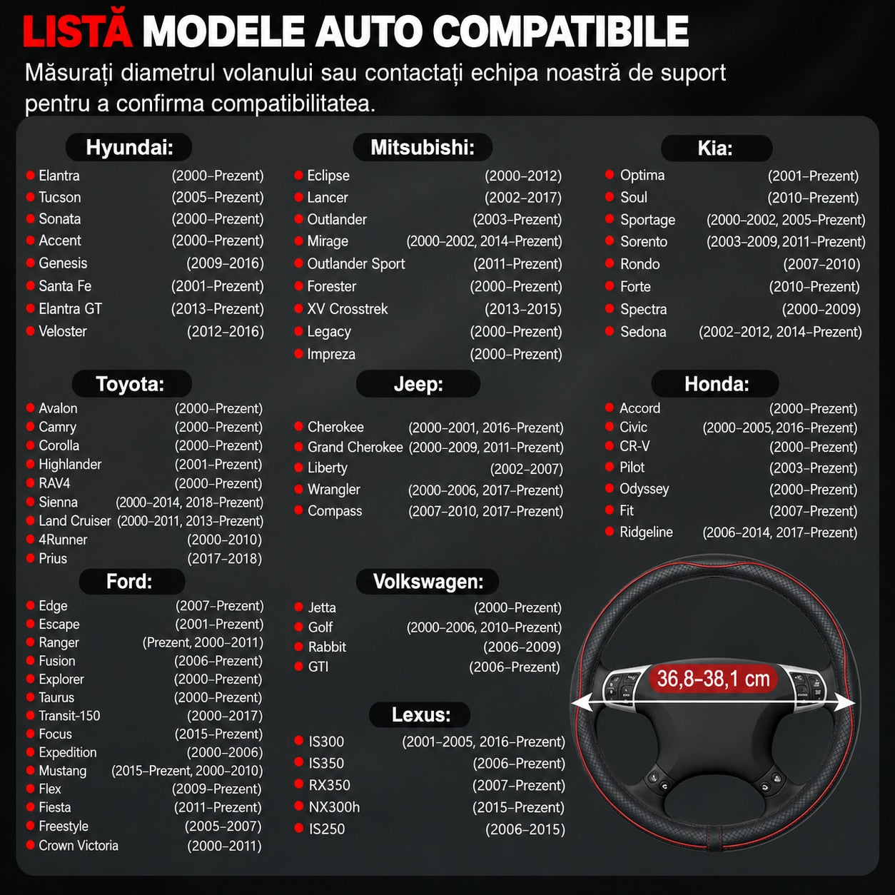 Husa volan auto NextWave®, din piele ecologica din microfibra, interior antiderapant din cauciuc, cusaturi ranforsate – imaginea 3