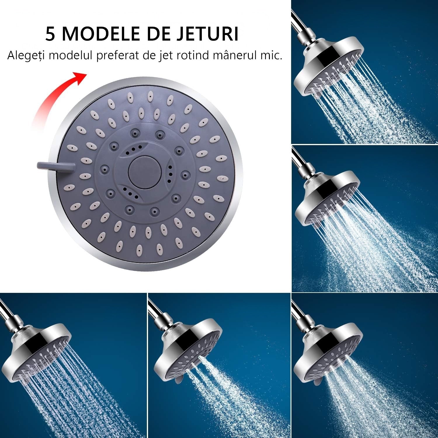 Filtru de apa premium pentru para de dus cu 20 stagii de filtrare, para inclusa, usor de instalat, infuzie de minerale si – imaginea 4