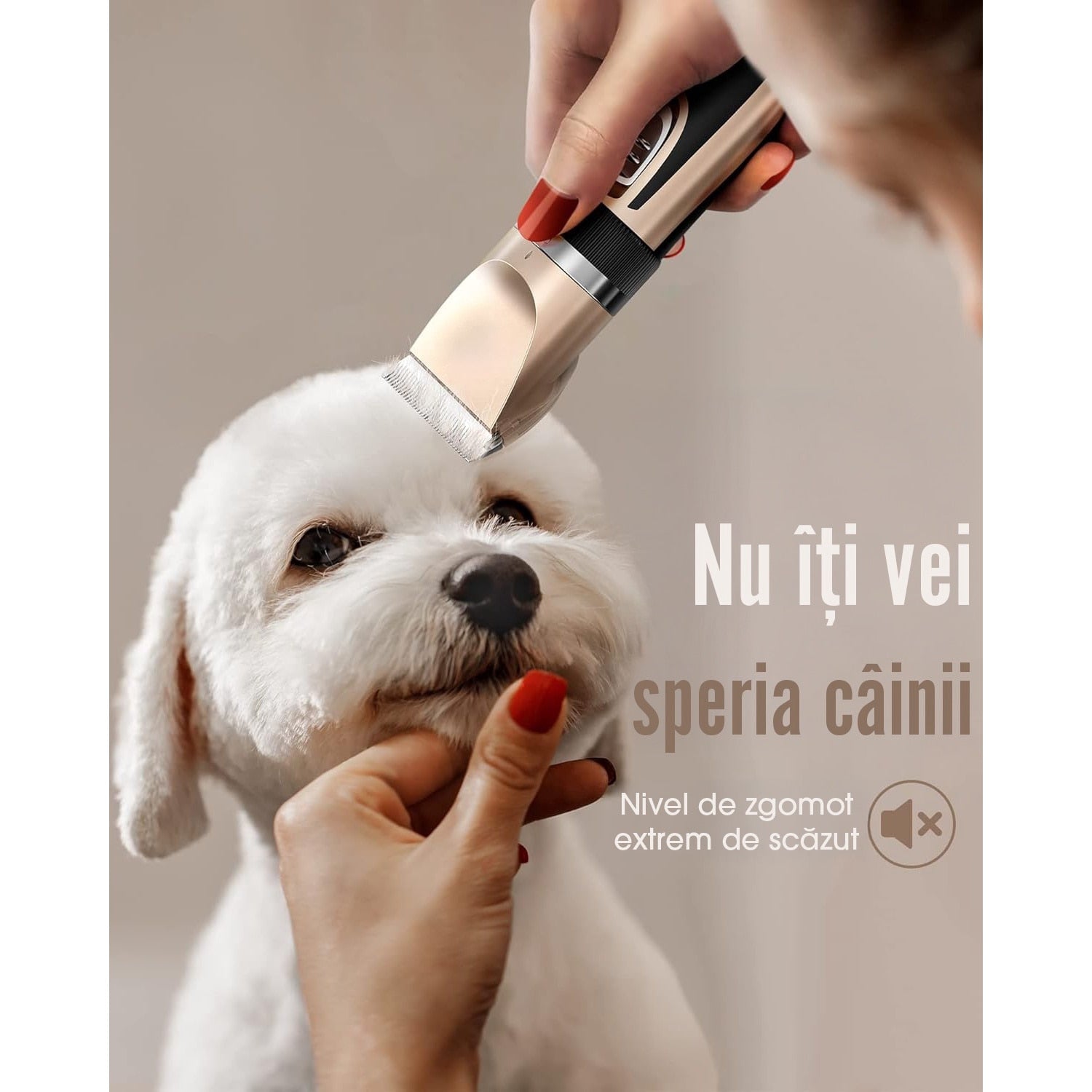 Masina de tuns animale de companie fara fir, Profesionala pentru caini, pisici, 2 viteze, zgomot redus, Afisaj nivel baterie – imaginea 4