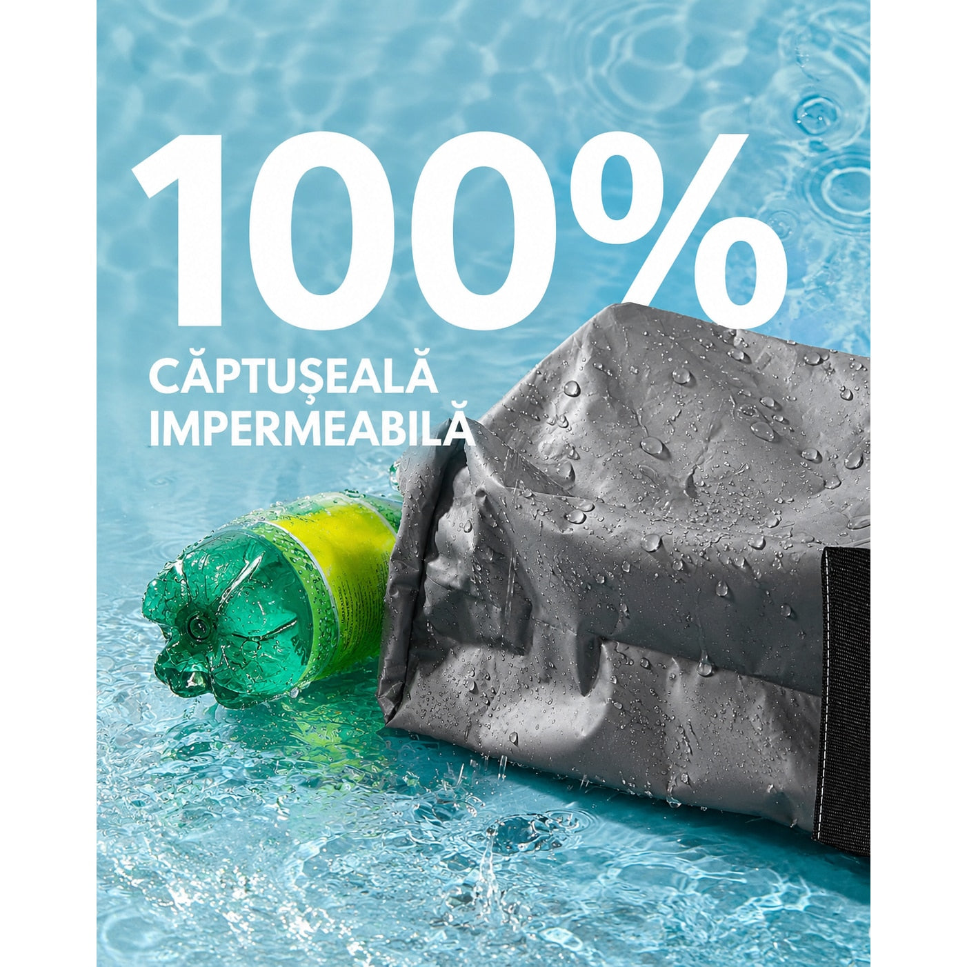 Cos de gunoi auto NextWave®, pliabil si impermeabil, capacitate 7, 6 L, curea reglabila pentru tetiera sau consola, 4 capse – imaginea 4