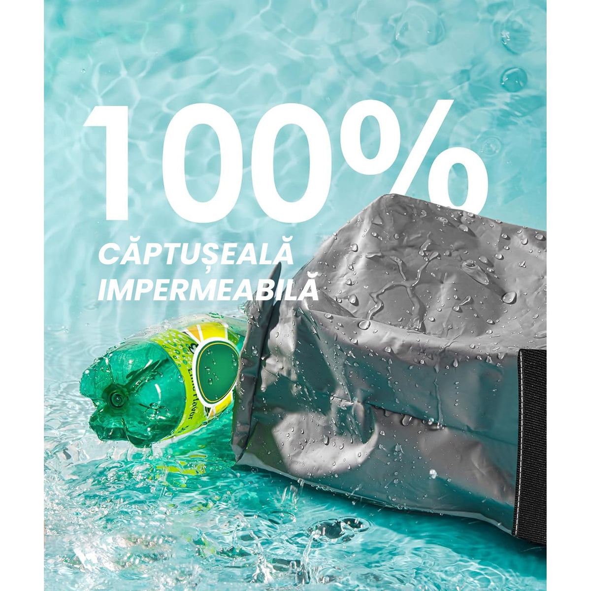 Cos de gunoi auto NextWave, pliabil cu capac, impermeabil, Negru, 14x20x26cm – imaginea 4