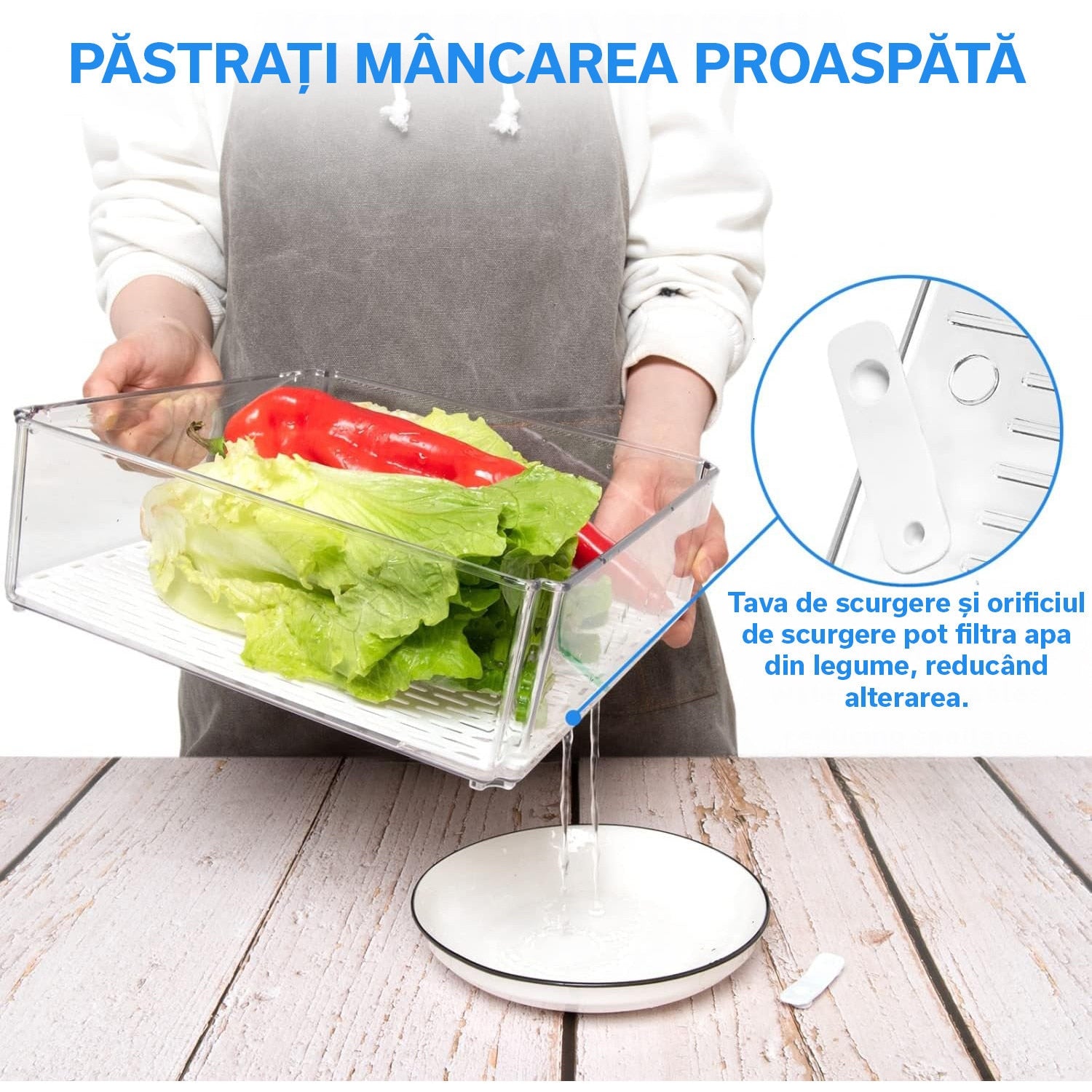 Set 10 organizatoare alimentare NextWave® pentru frigider – cutii cu capace suprapozabile, transparente, BPA Free, ideale – imaginea 4
