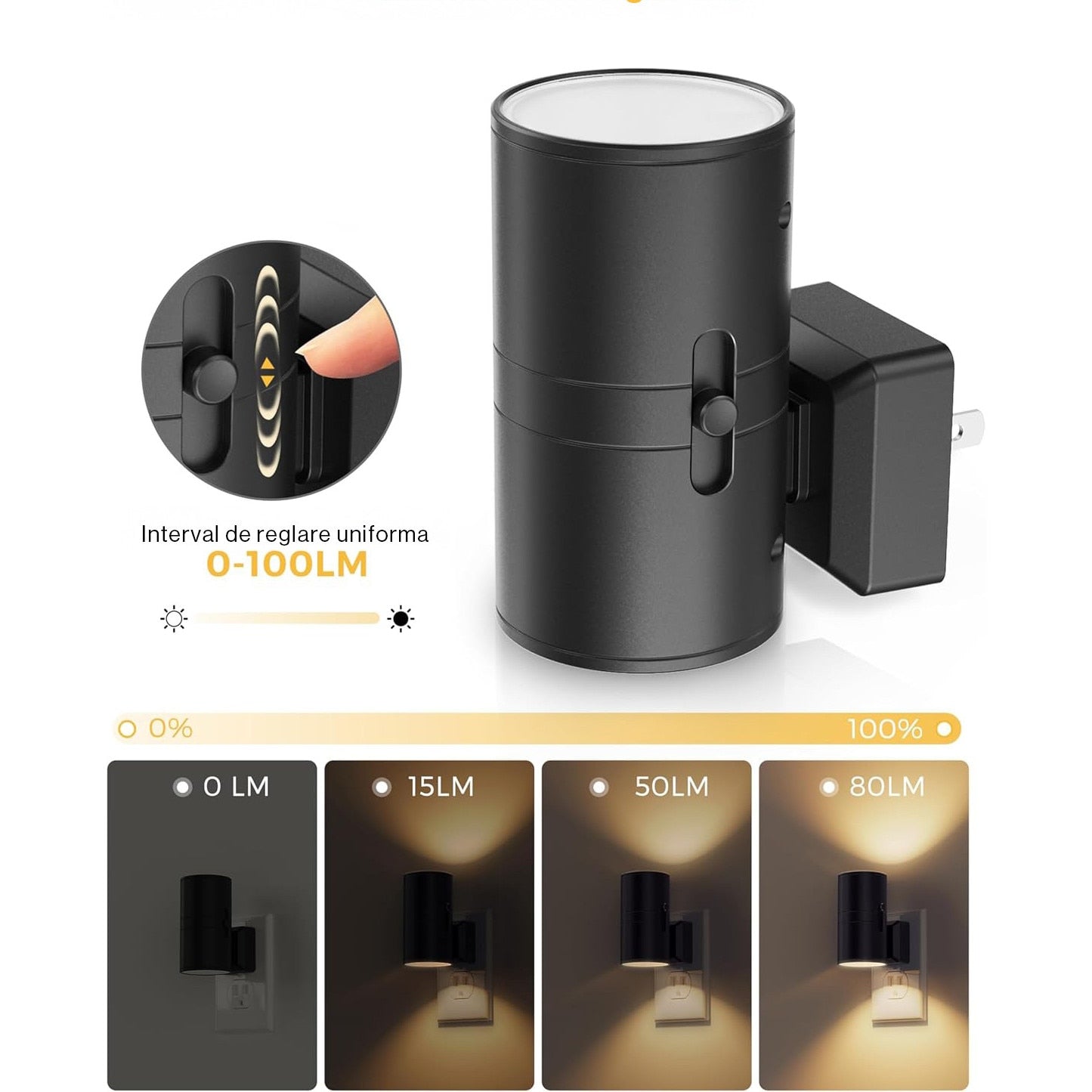 Set 2 Lampi de Noapte LED NextWave®, Senzor zi-noapte, Lampa Fara fir, Usor de instalat, Pentru dressing, dulap de – imaginea 4