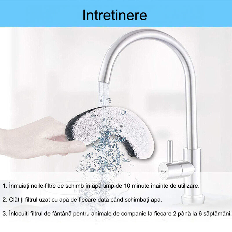 Set 3 Filtre pentru Dispenser Apa Automat NextWave™, Fantana pentru pisici/caini, Compatibil cu model M1, Purificare – imaginea 4