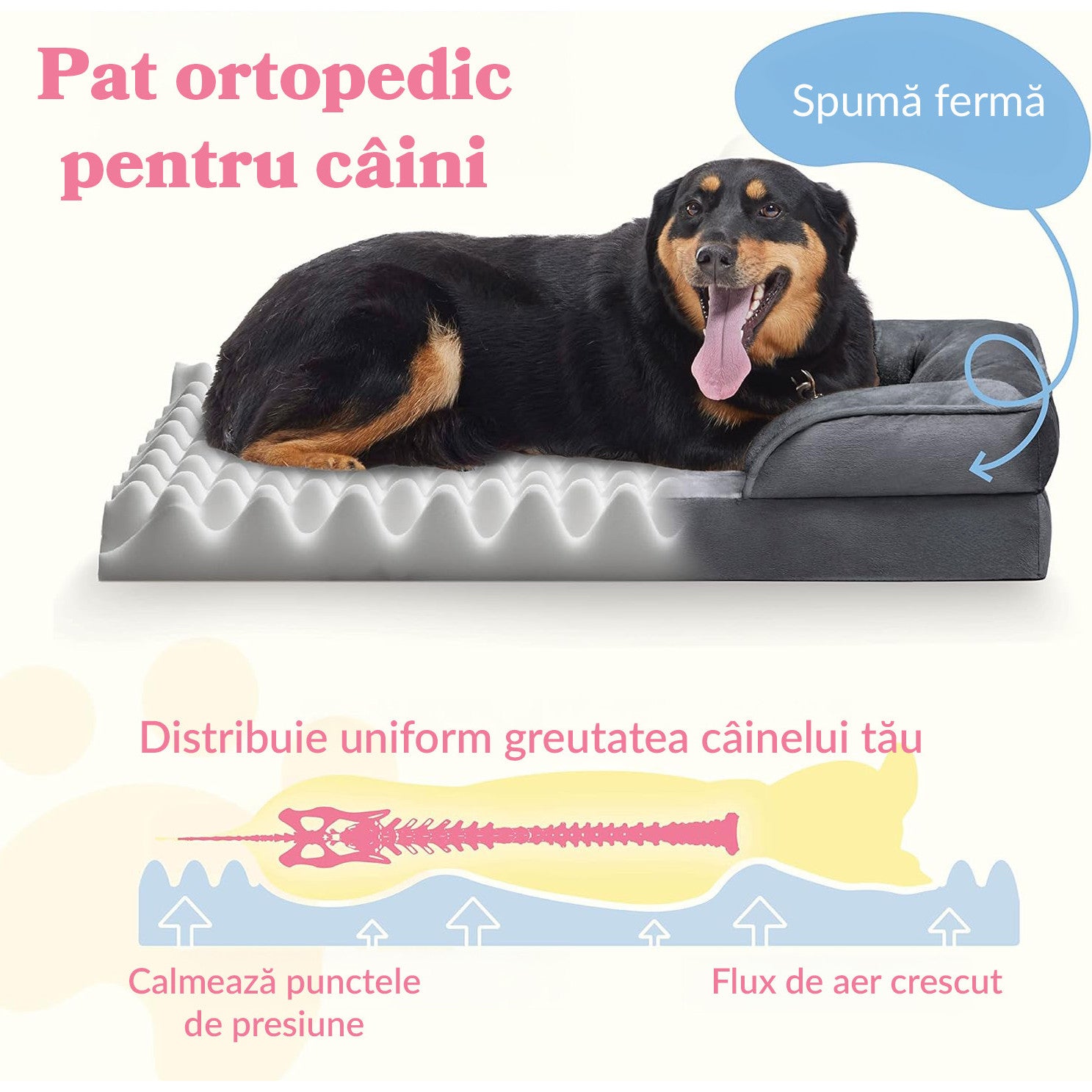 Pat pentru Caini NextWave, Impermeabil, Gri, XXL – imaginea 4