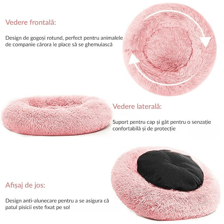 Pat Pentru Caini Sau Pisici NextWave®, pentru animale de companie, Rotund, Antiderapant, Confortabil Si Usor De Curatat – imaginea 4