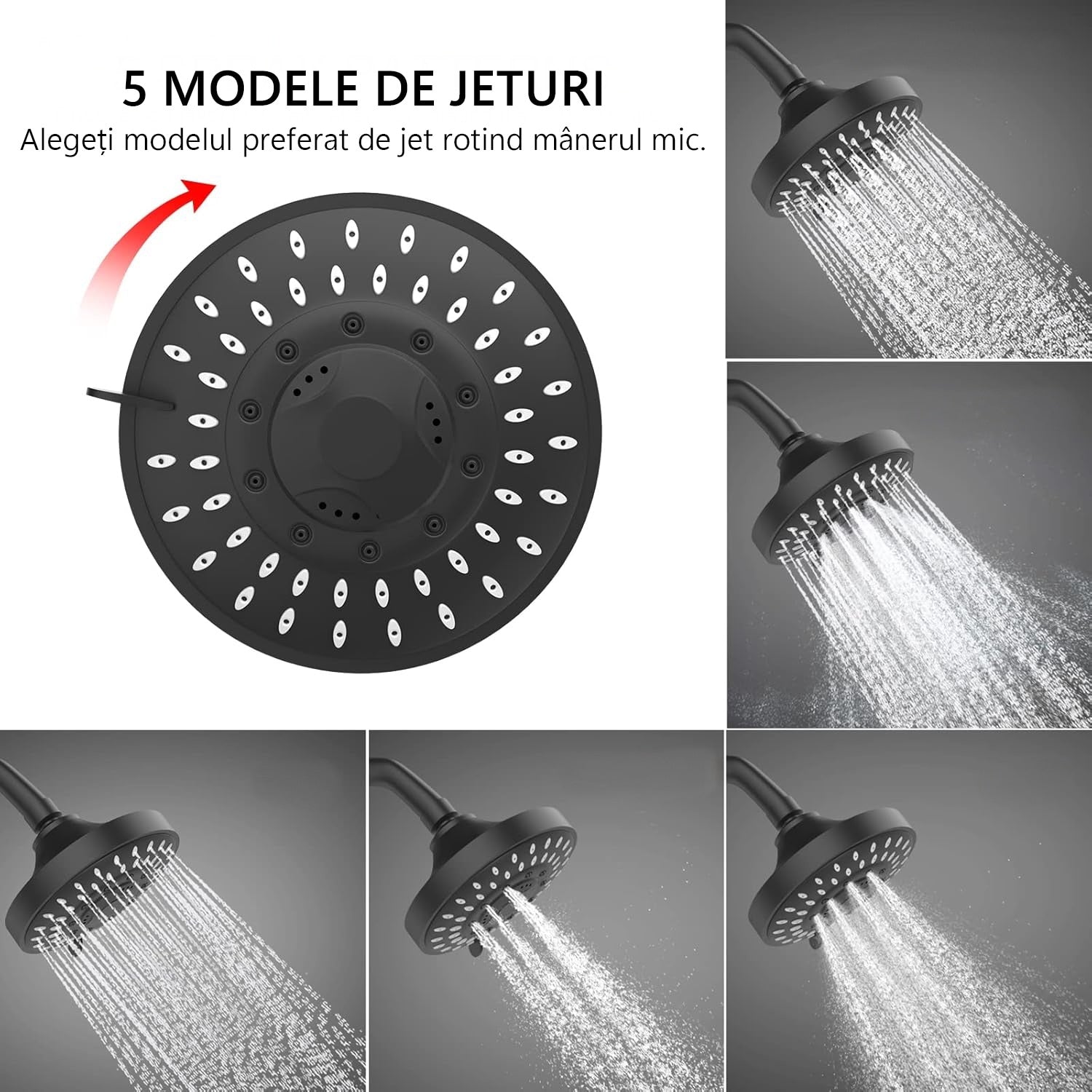 Filtru de apa premium pentru para de dus cu 20 stagii de filtrare, para inclusa, usor de instalat, infuzie de minerale si – imaginea 4