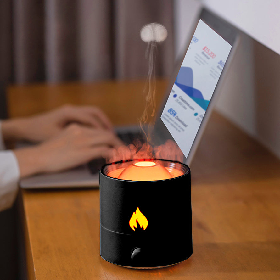 Umidificator de aer Ultrasonic NextWave® cu difuzor aromaterapie, model Vulcan cu lumina rosie, 2 setari de functionare – imaginea 4