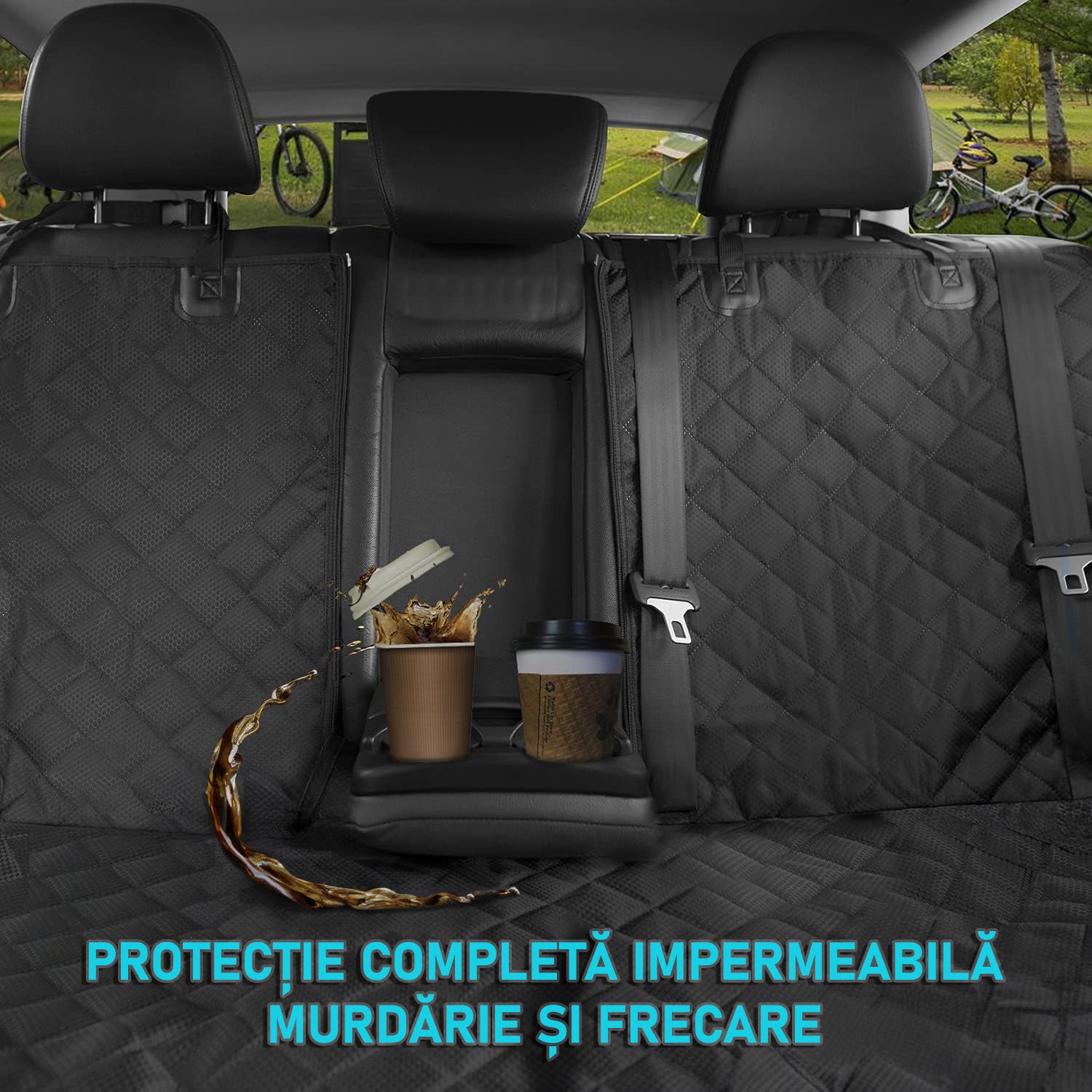 Husa scaune auto protectie si transport animale NextWave®️, universala, taxi, ride sharing, caini, pisici ofera protectie – imaginea 4