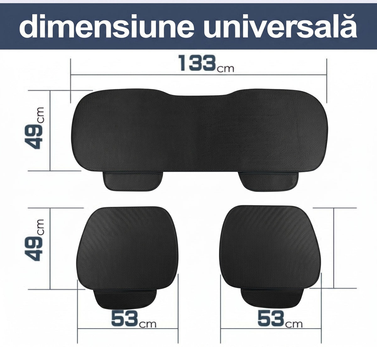 Set huse pentru scaune auto NextWave®️, set 3 piese (2 față și 1 spate), protecție împotriva uzurii și petelor, buzunare – imaginea 5