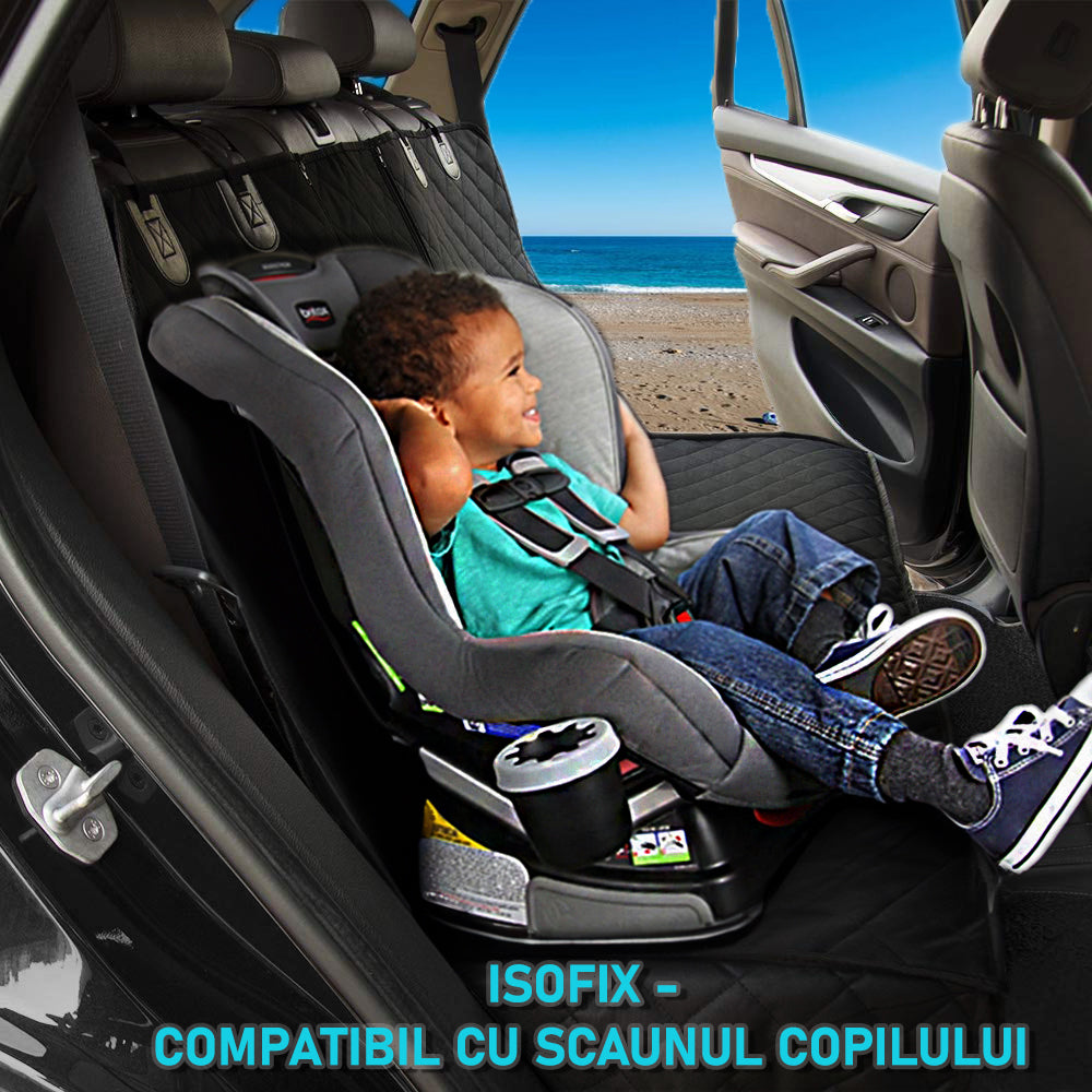 Husa scaune auto pentru transport animale NextWave®️, universala, caini si pisici, taxi, ride sharing, ofera protectie – imaginea 5