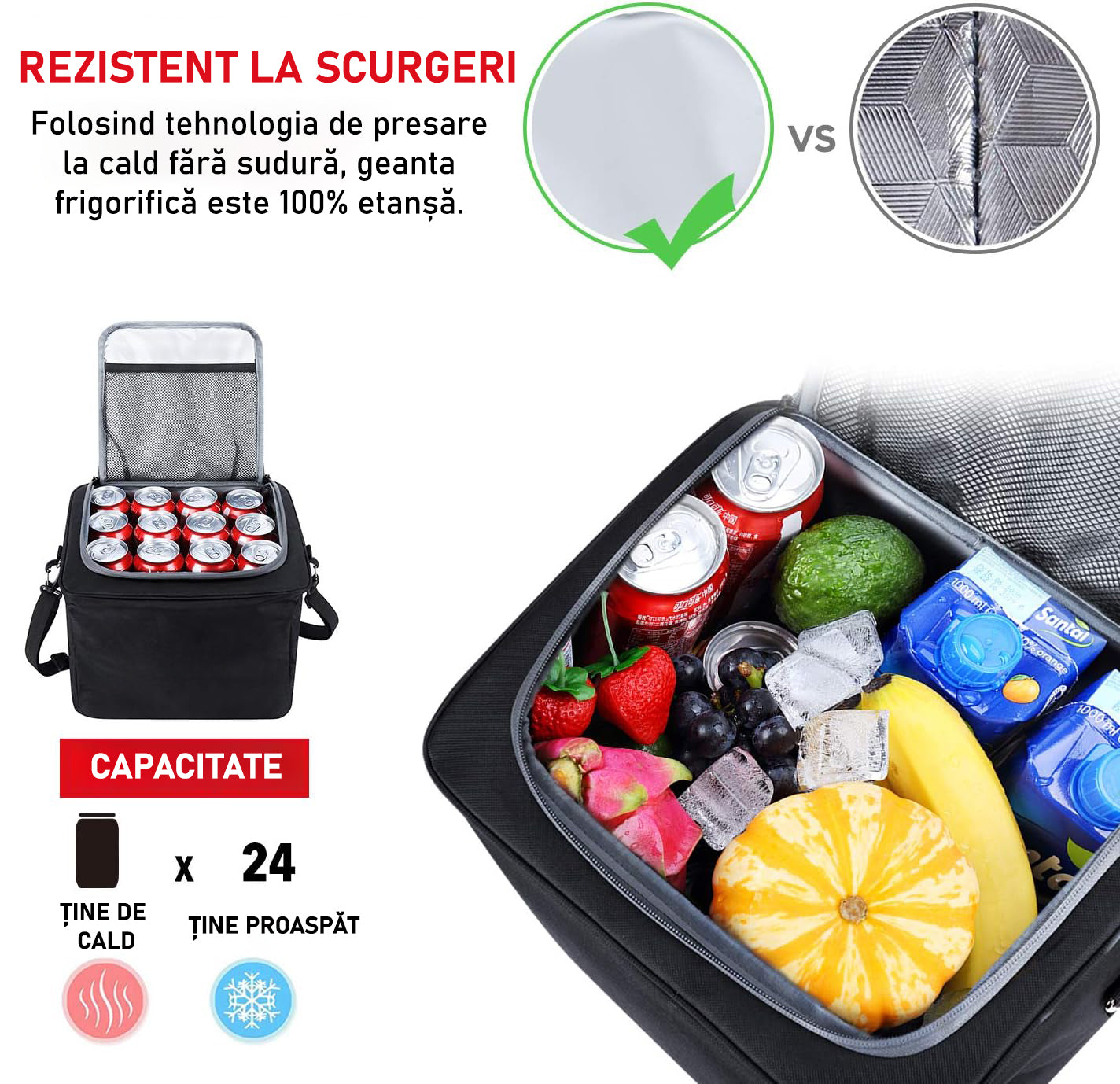 Organizator portbagaj auto cu Geanta Termica NextWave®️ si chingi de ancorare, Multifunctional, Pliabil, 6 compartimente – imaginea 5