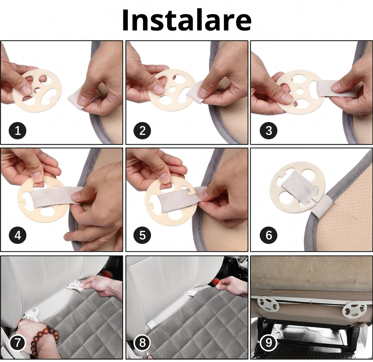 Husa scaun auto universala NextWave®️, ofera protectie pentru sezut scaun fata, design elegant cu buzunar pentru depozitare – imaginea 5
