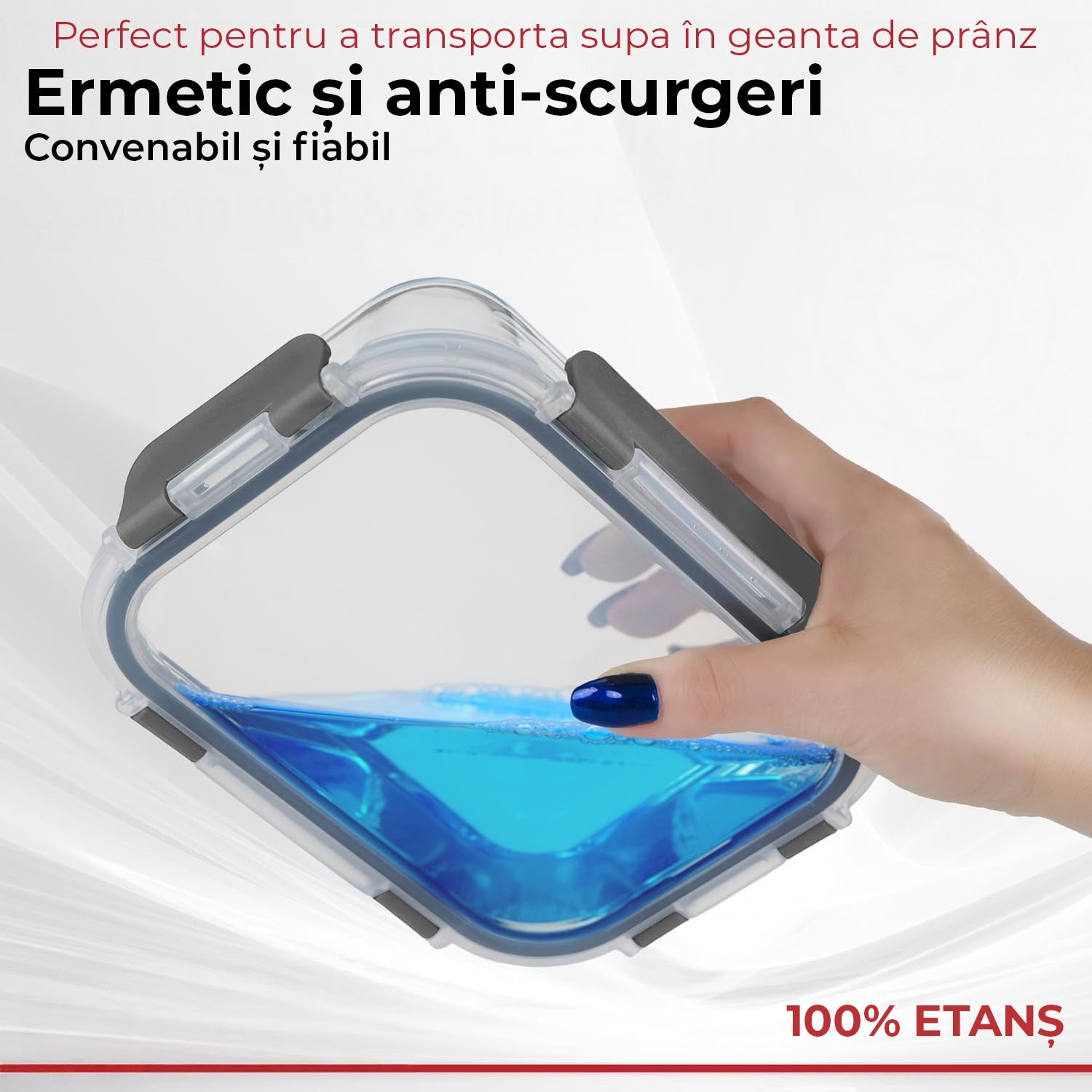 Set 12 Caserole Alimentare din sticla NextWave®️ Capace Etanse, Depozitare Frigider si Congelator, Potrivite pentru – imaginea 5