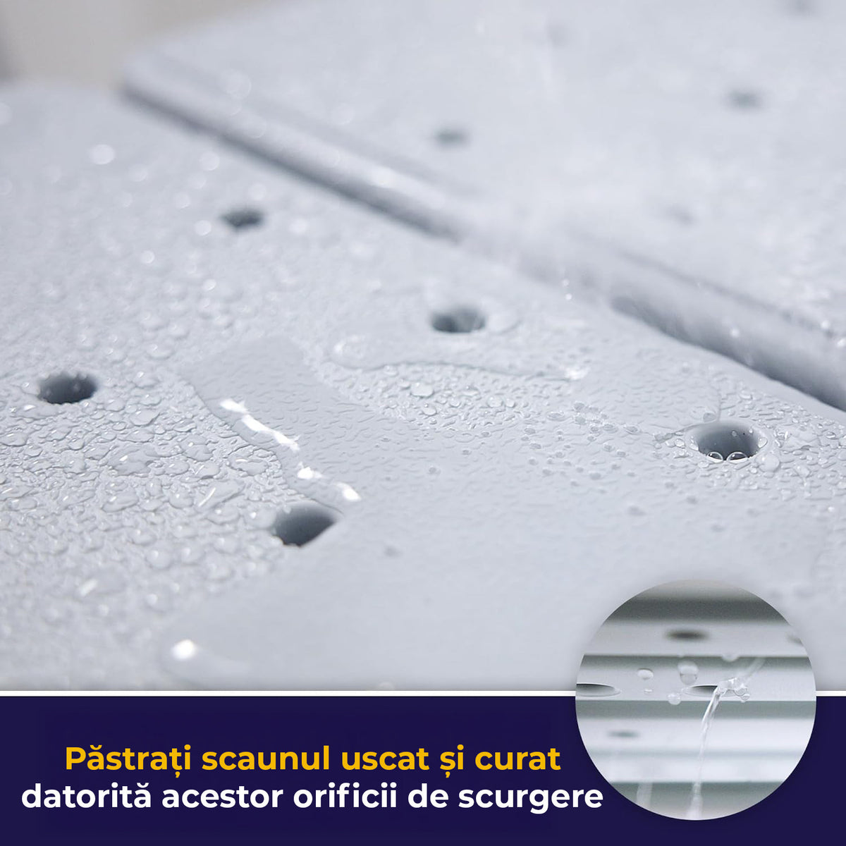 Scaun de transfer pentru cada si dus NextWave® cu 3 piese, spatar si brate laterale, ajustabil pe inaltime, stabil si sigur – imaginea 5