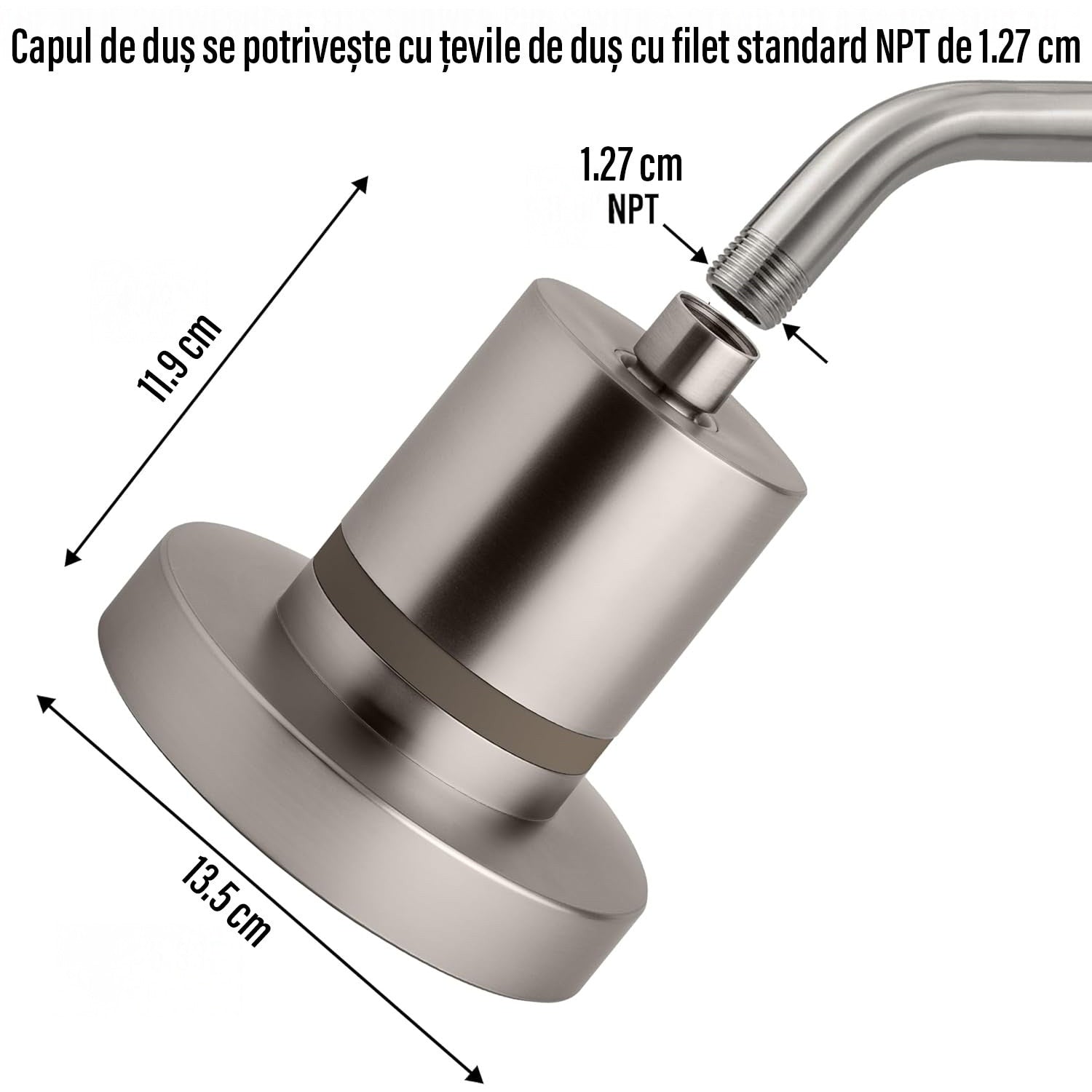 NextWave® Filtru de dus cu cap de dus integrat, presiune ridicata si debit 6,8 litri/minut – tehnologie avansata KDF-55 si – imaginea 5