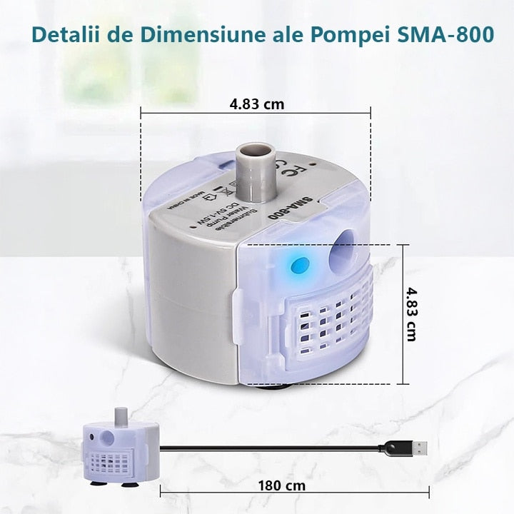 Pompa de apa pentru dispenser apa automat NextWave®, tip fantana pentru caini si pisici, compatibila cu fantanile de inox – imaginea 5