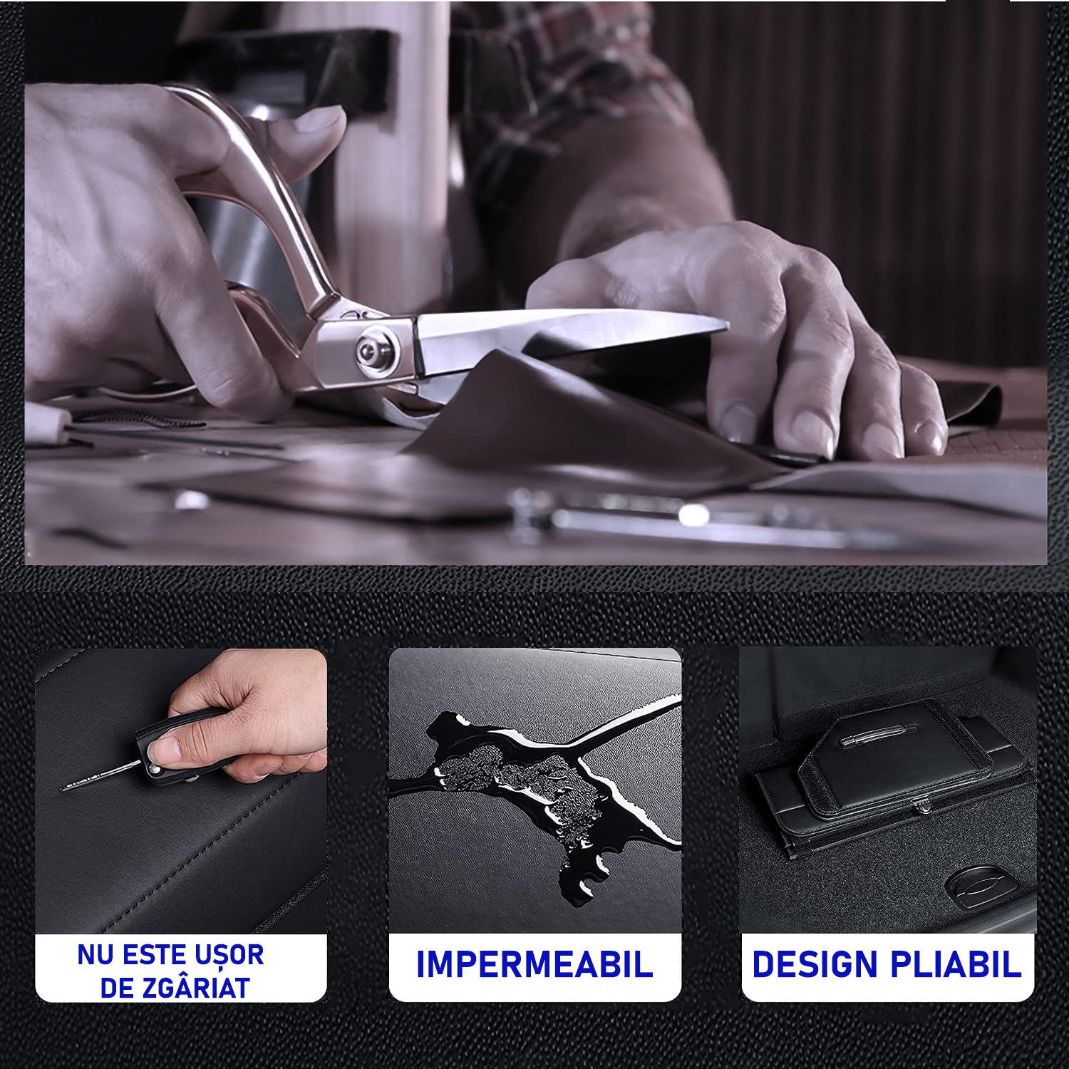 Organizator portbagaj auto Premium NextWave®️, Multifunctional, Pliabil, Rezistent, Prindere cu catarame, 3 compartimente – imaginea 5