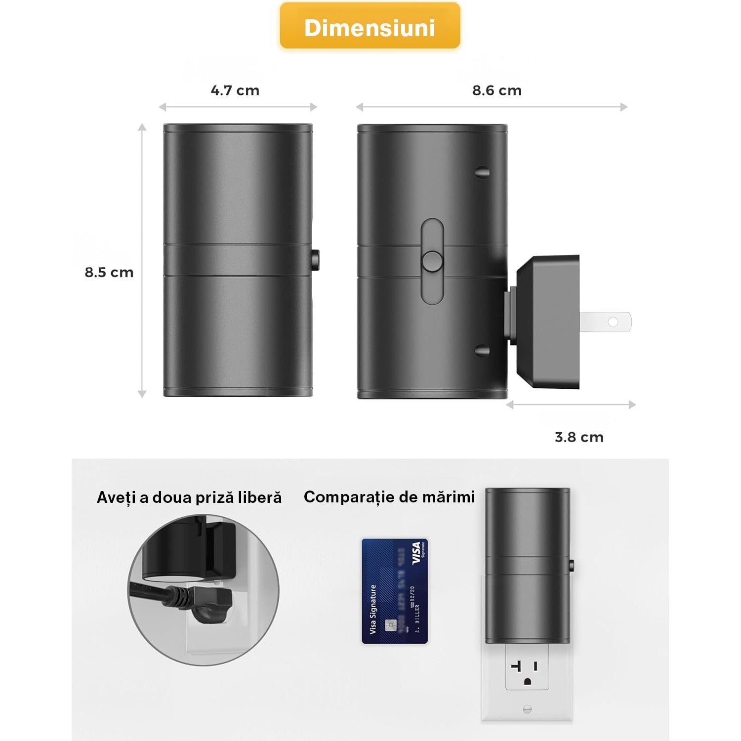Set 2 Lampi de Noapte LED NextWave®, Senzor zi-noapte, Lampa Fara fir, Usor de instalat, Pentru dressing, dulap de – imaginea 5